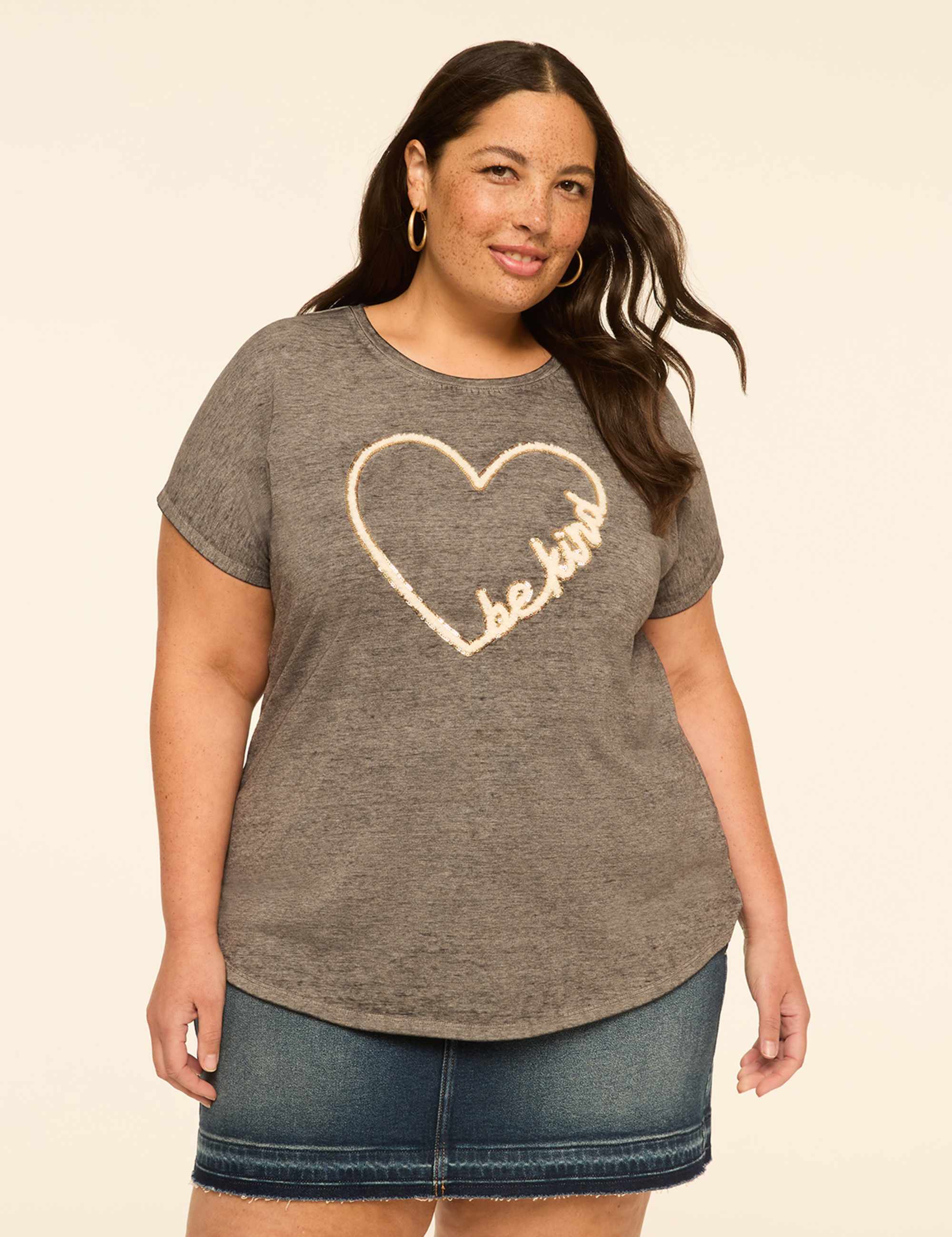 Sequin Be Kind Graphic Tee