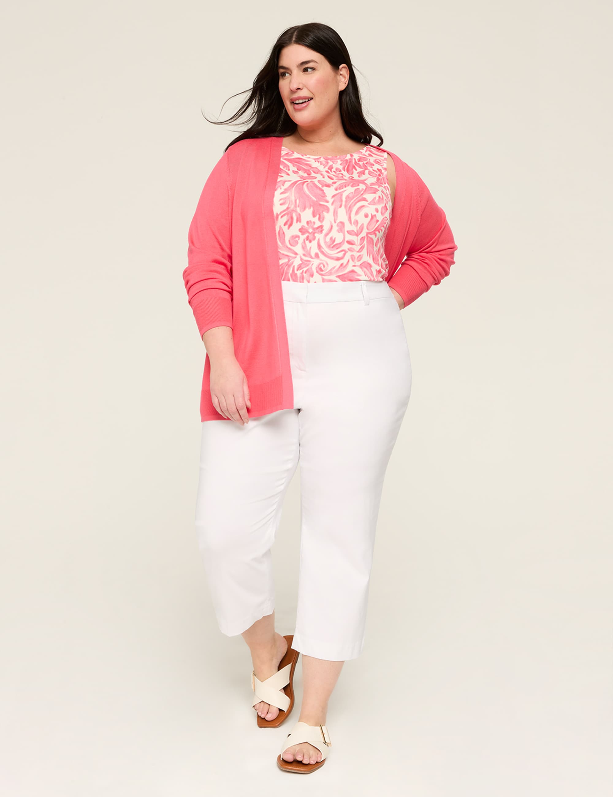 Modern Long-Sleeve Open-Front Cardigan