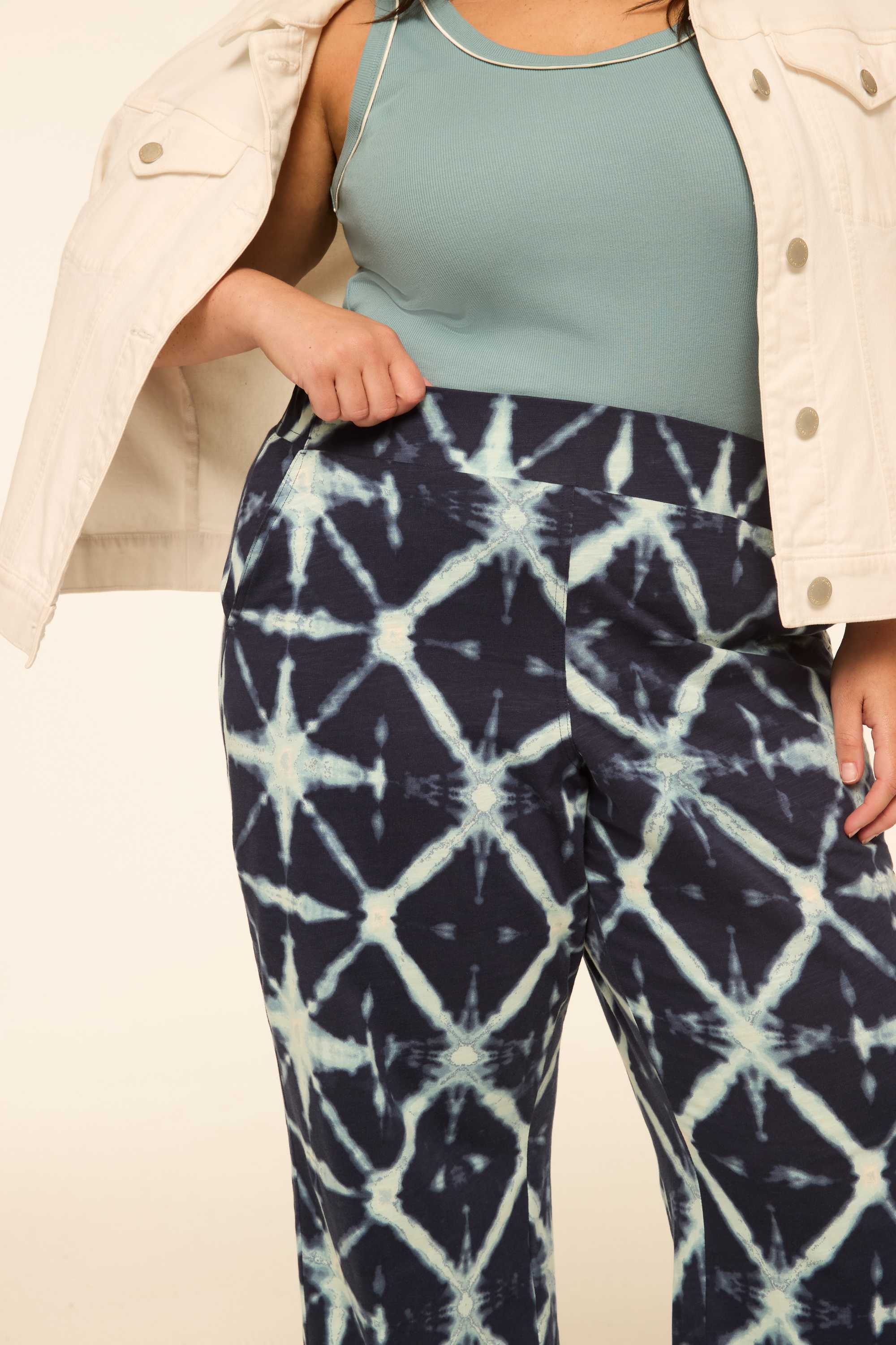 Slub Knit Pull-On Straight Leg Pant