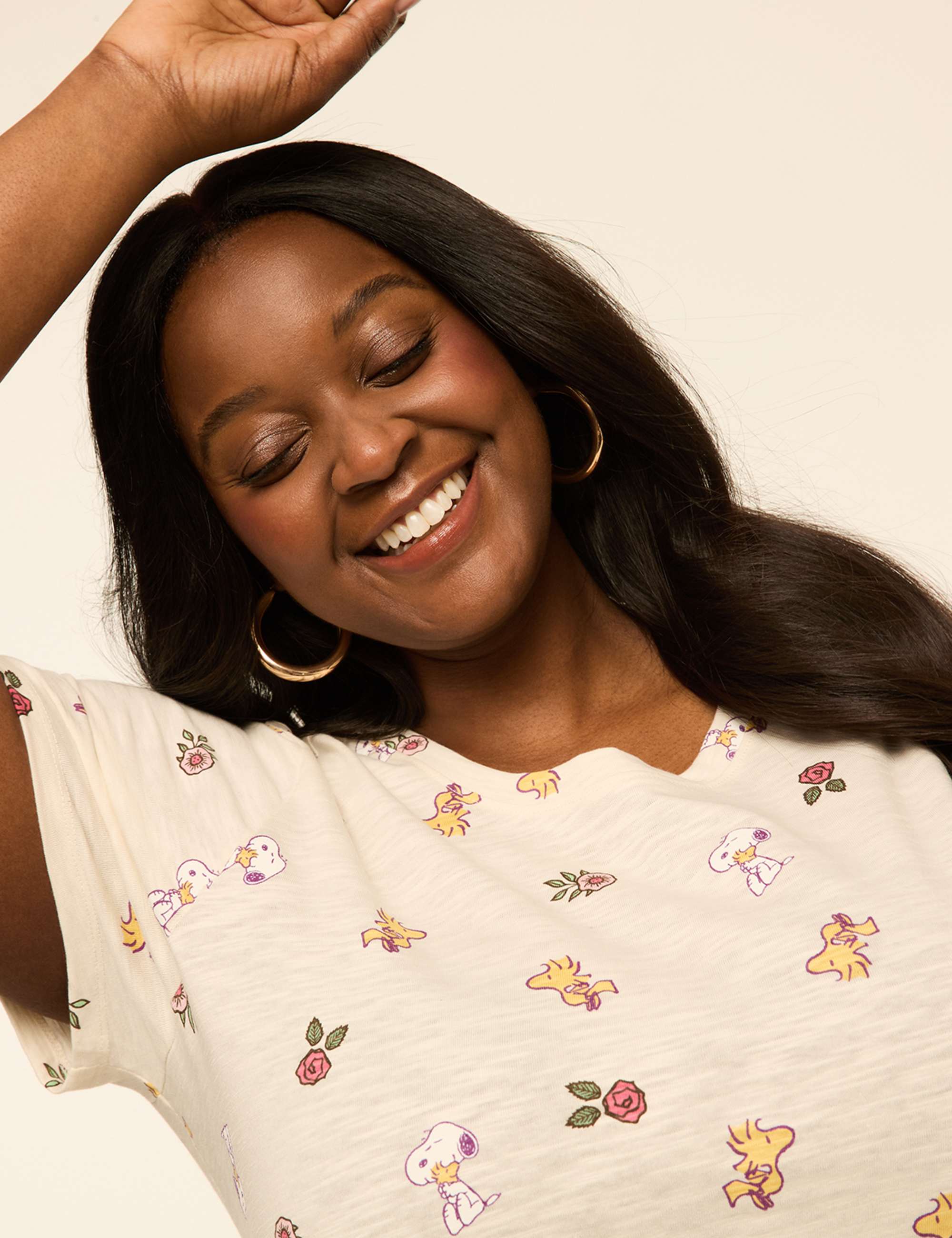 Snoopy & Friends Floral Graphic Tee