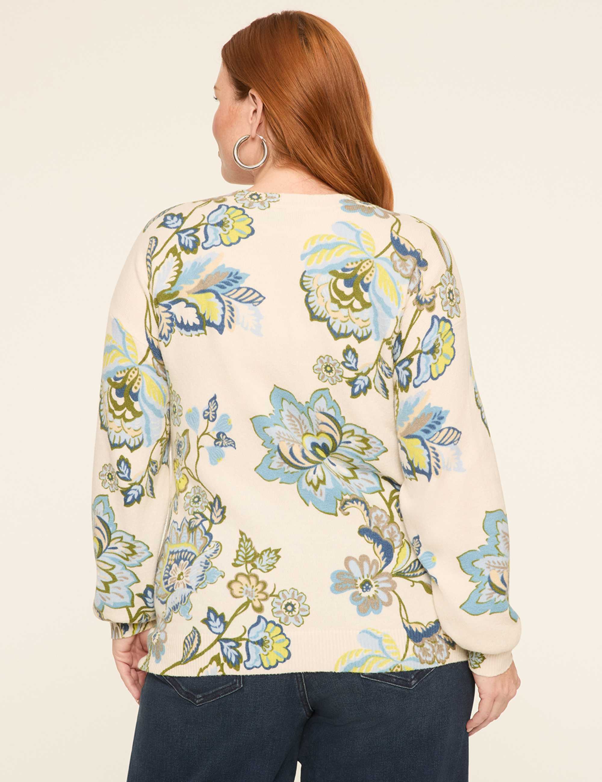 Long-Sleeve V-Neck Pullover Sweater
