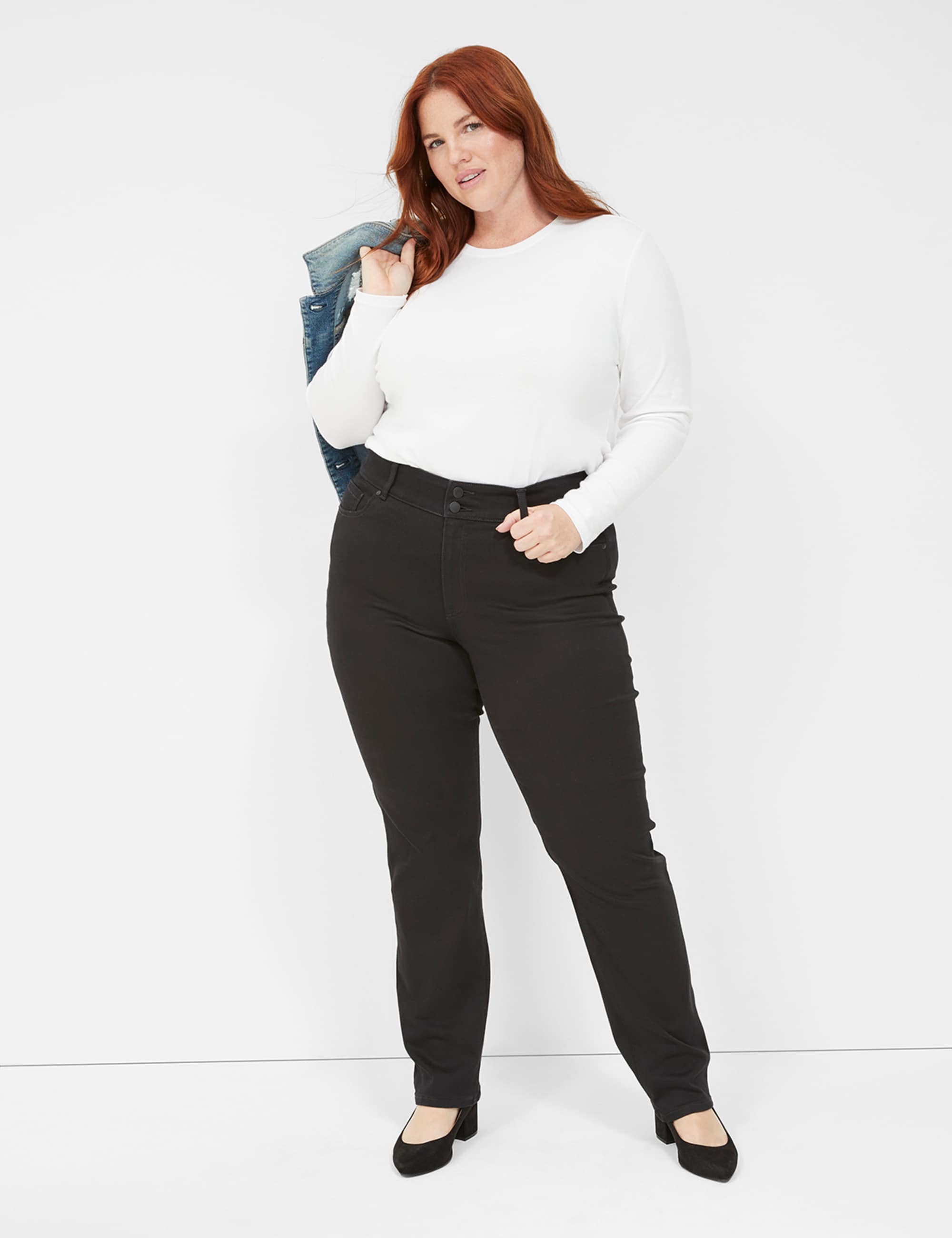 Fit High-Rise Slim Straight Jean