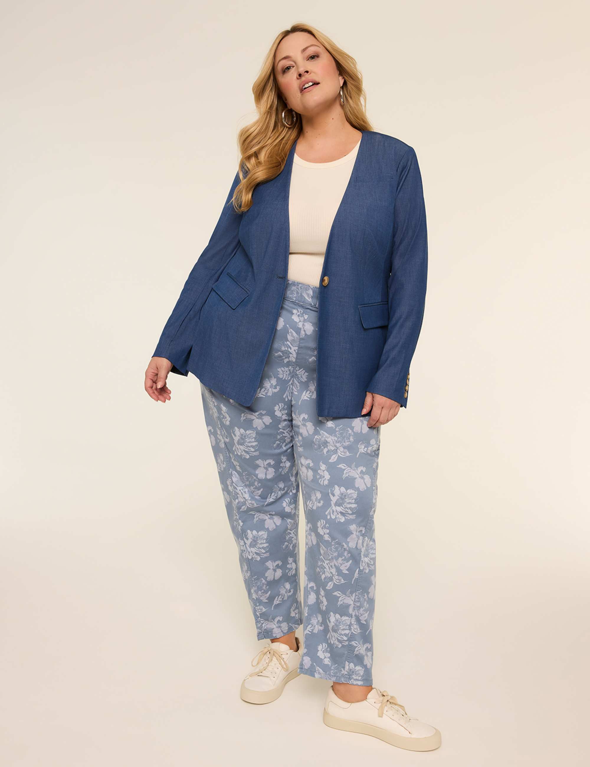 Perfect Drape Collarless Blazer