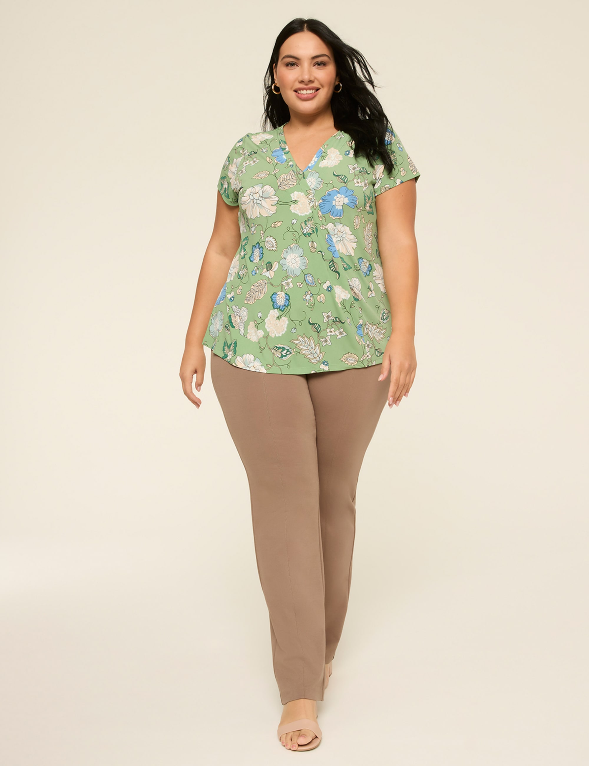Ponte Pull-On High-Rise Straight Pant
