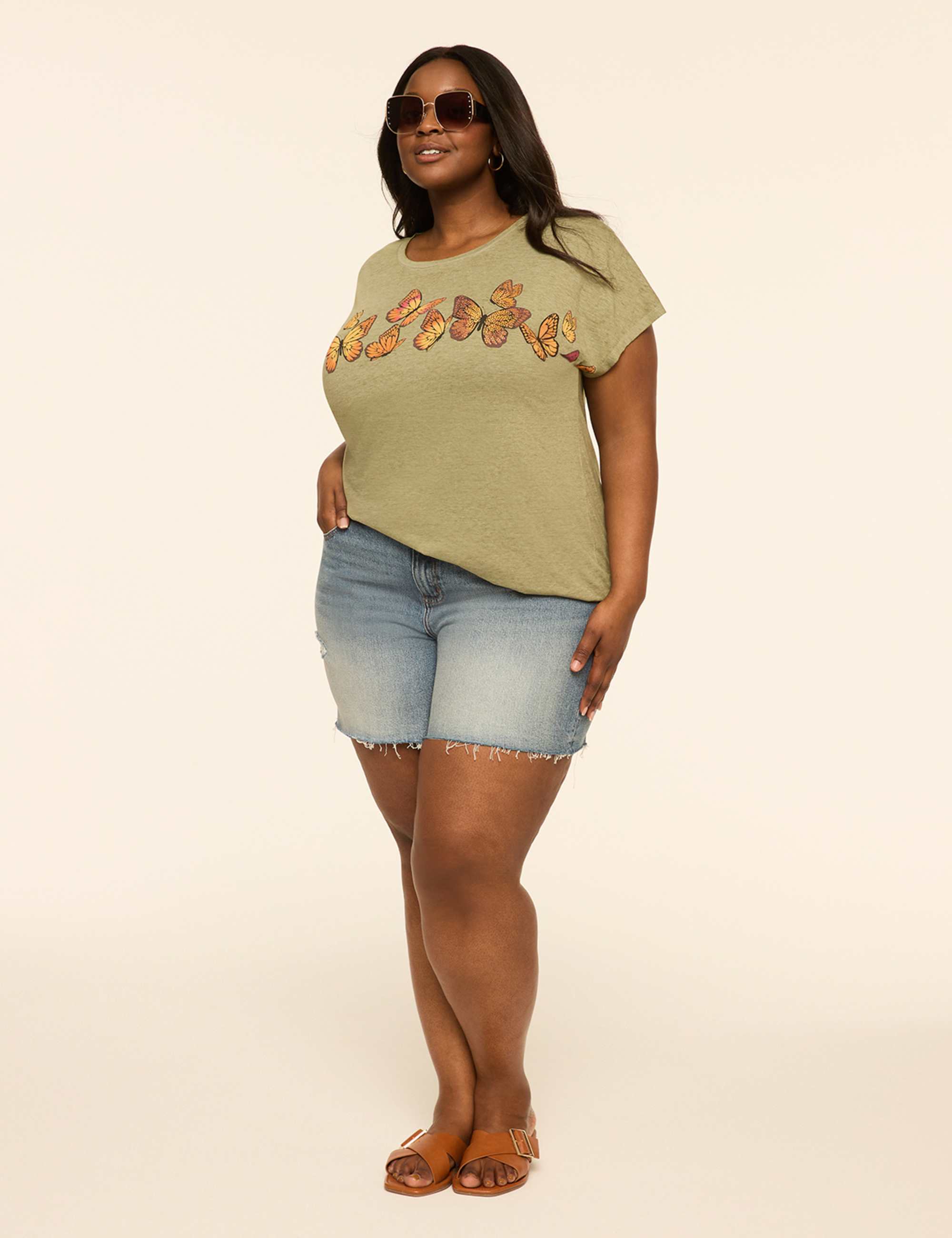 Rhinestone Butterflies Graphic Tee