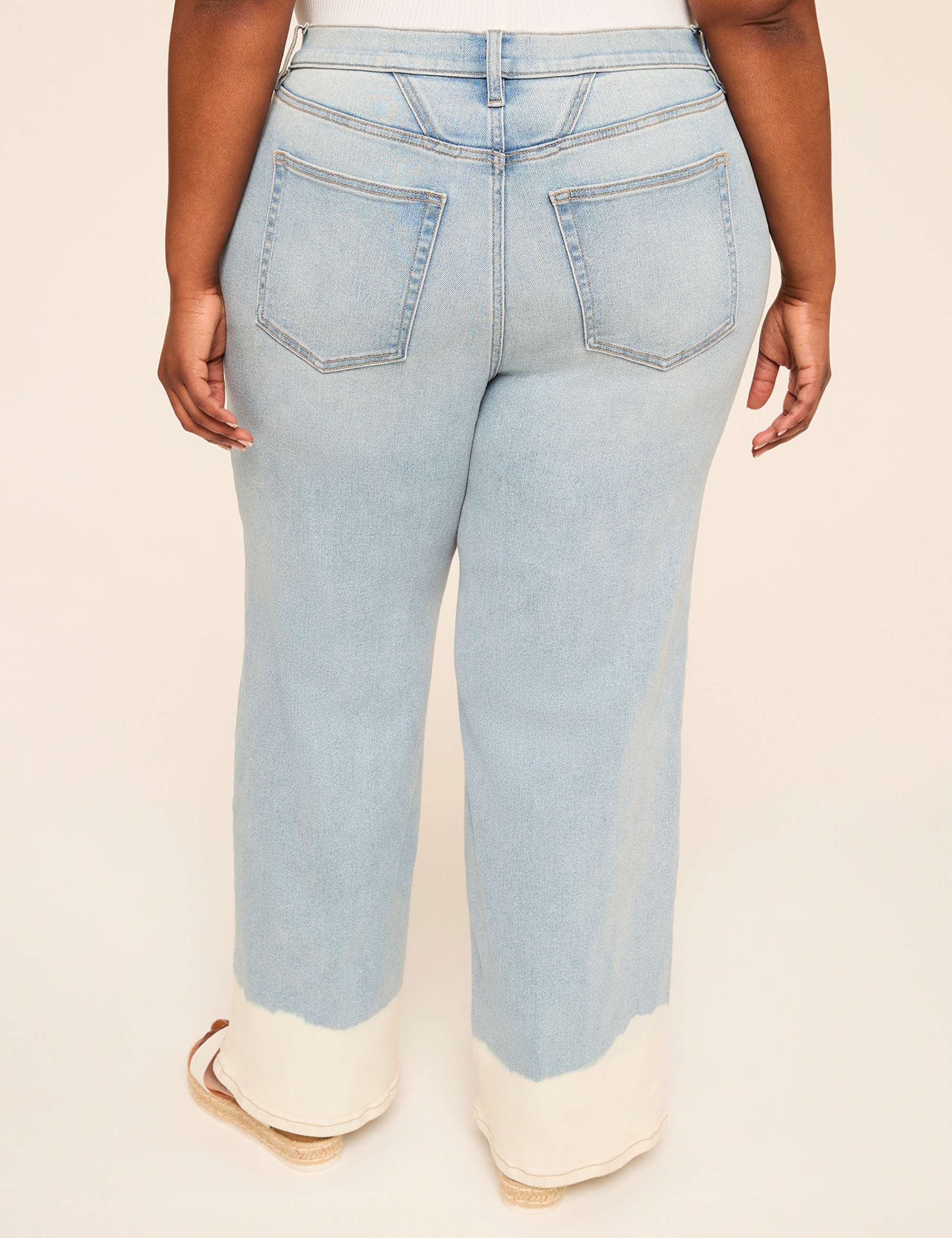 Dip-Dye Wide Leg Jean