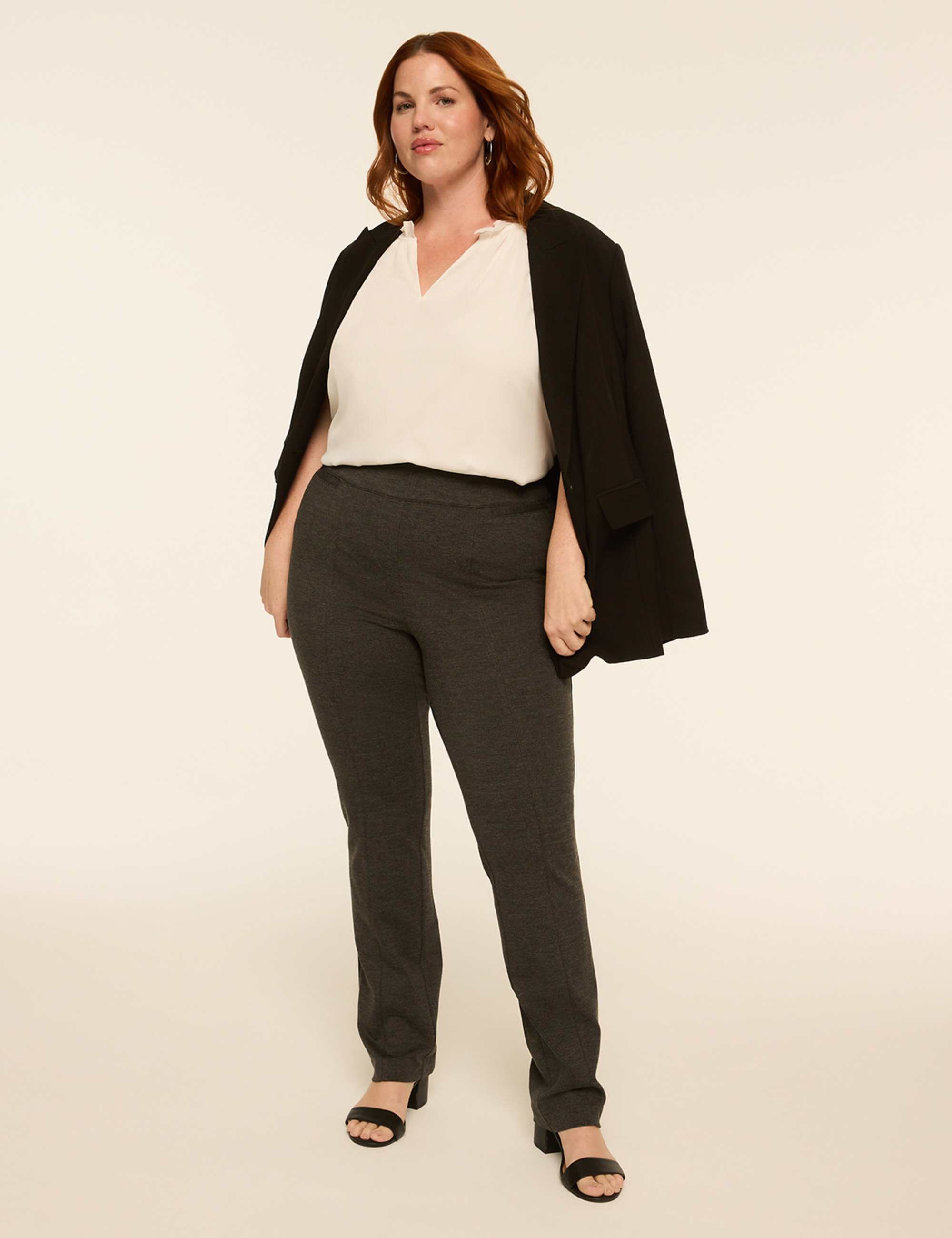 Ponte Pull-On High-Rise Straight Pant