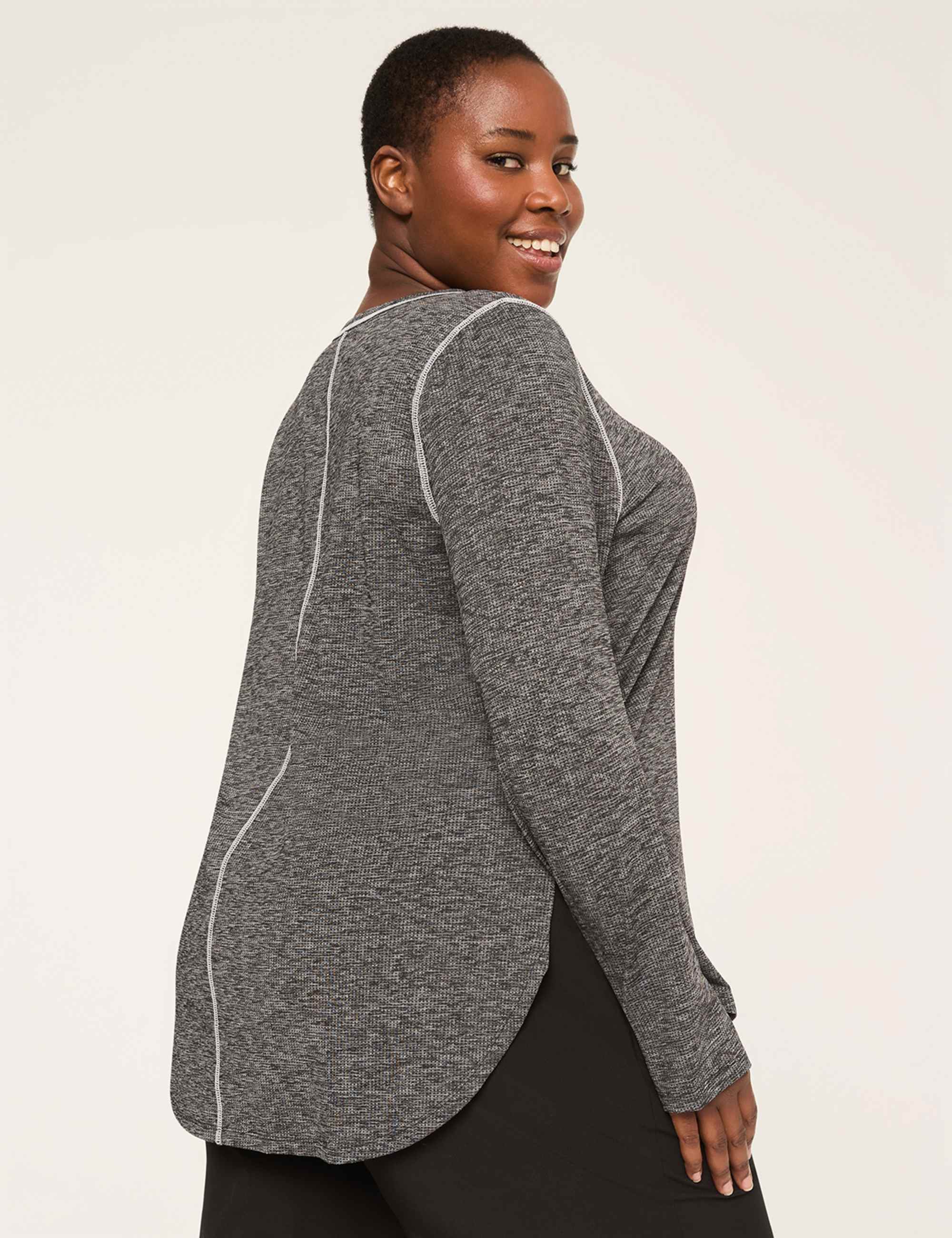 LIVI Wicking Perforated High-Low Hem Top