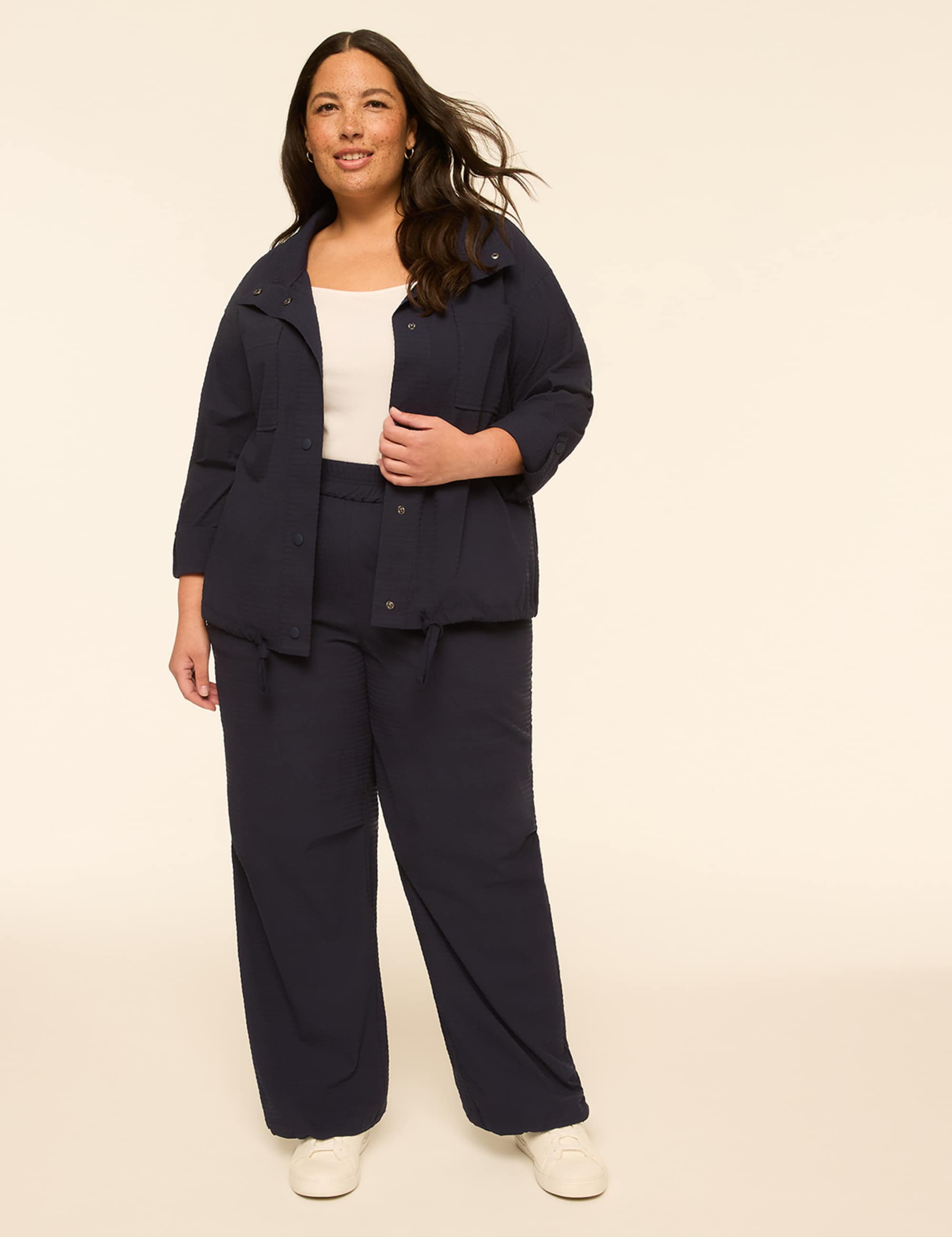 Textured Snap-Front Jacket