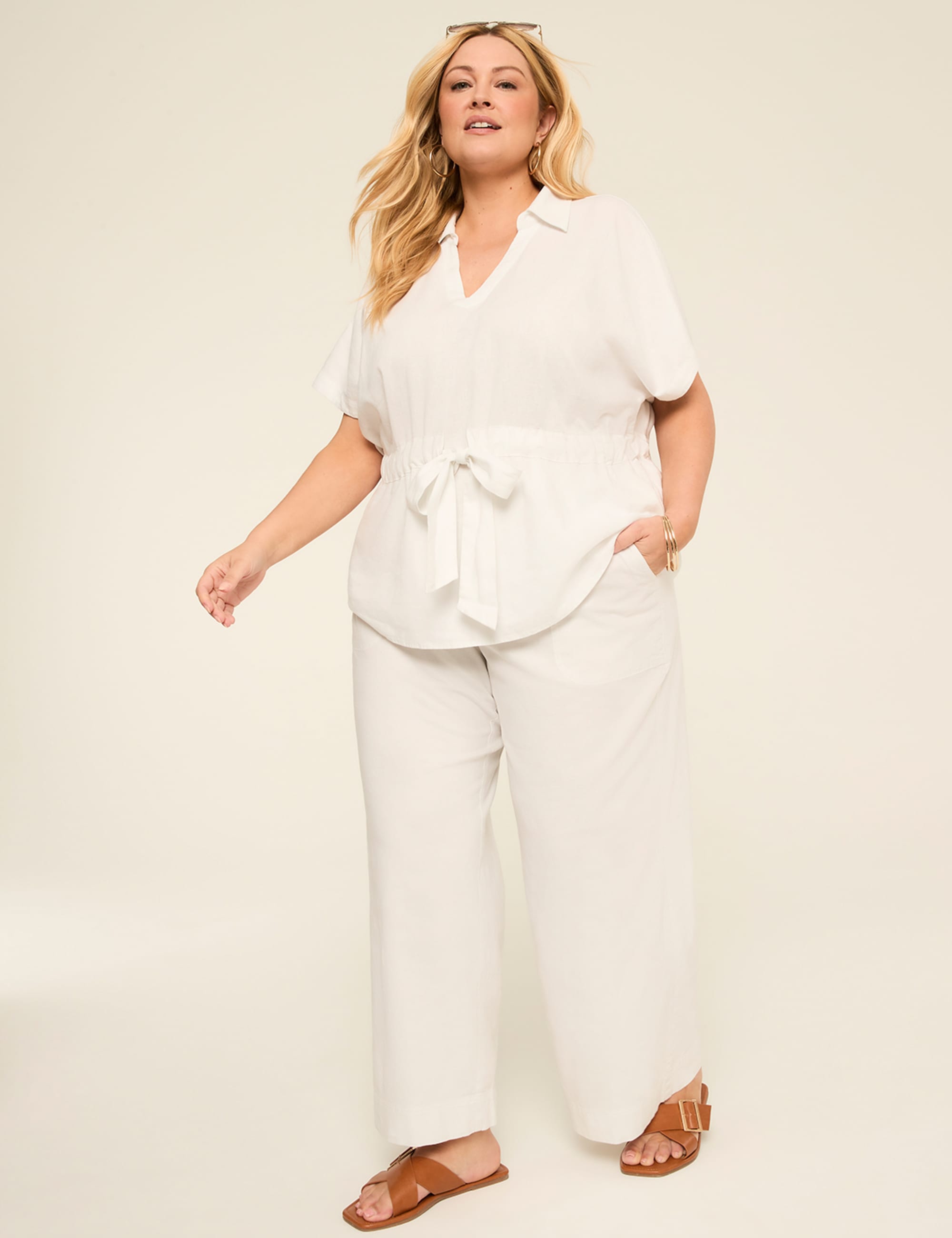 Softest Linen-Blend Wide Leg Pant