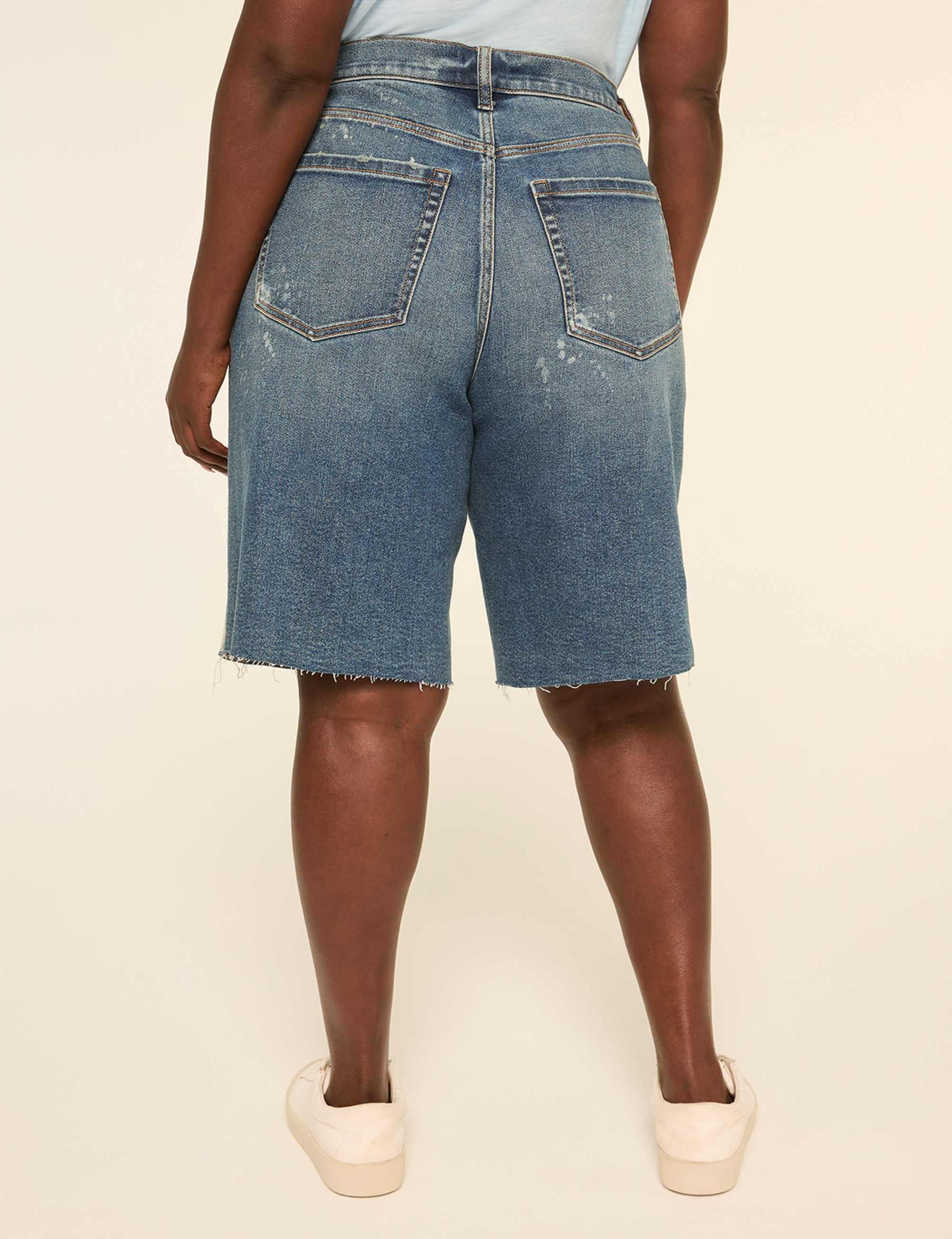 Studded Embellished Relaxed 10" Bermuda Short