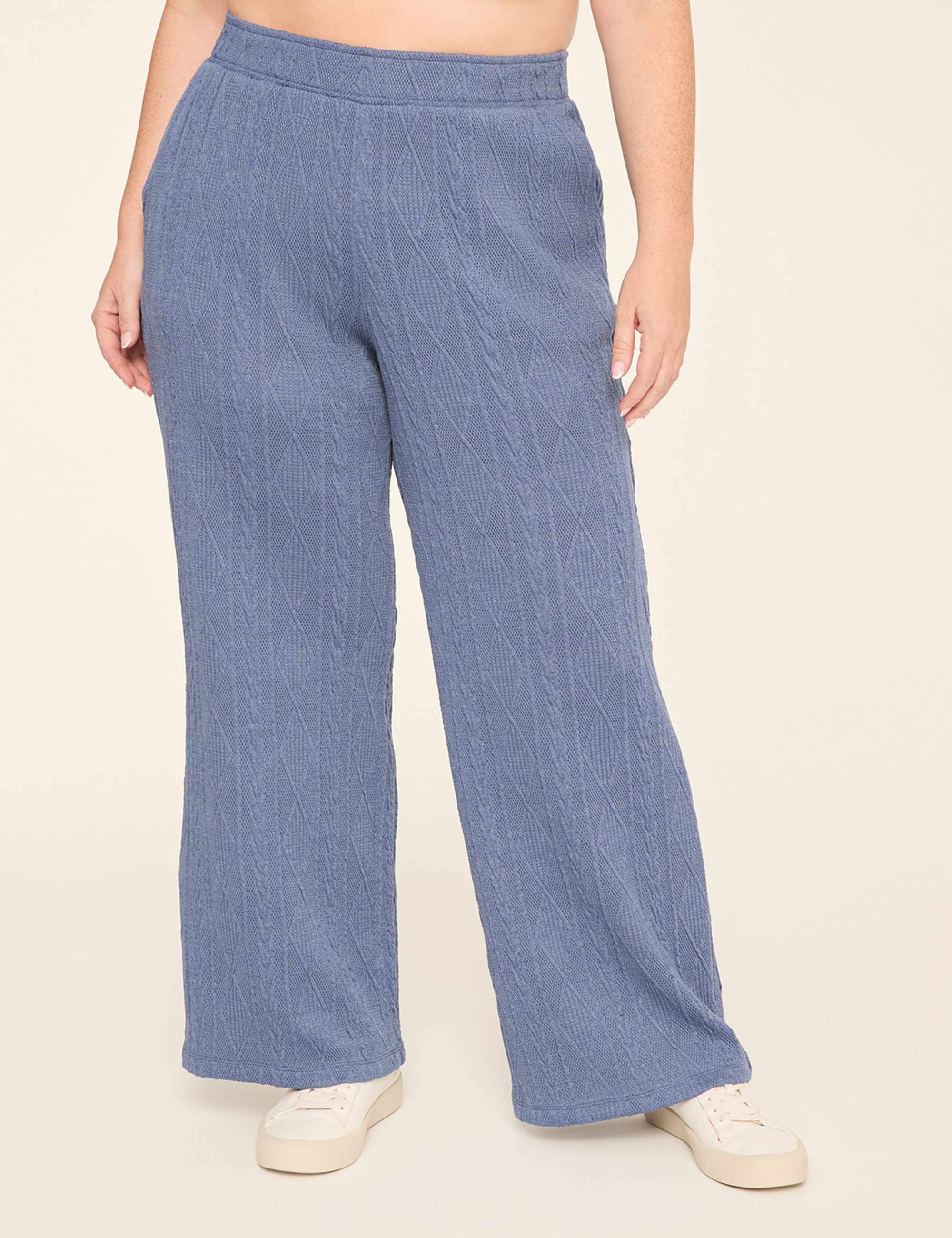LIVI Textured Sweater Knit Straight Leg Pant
