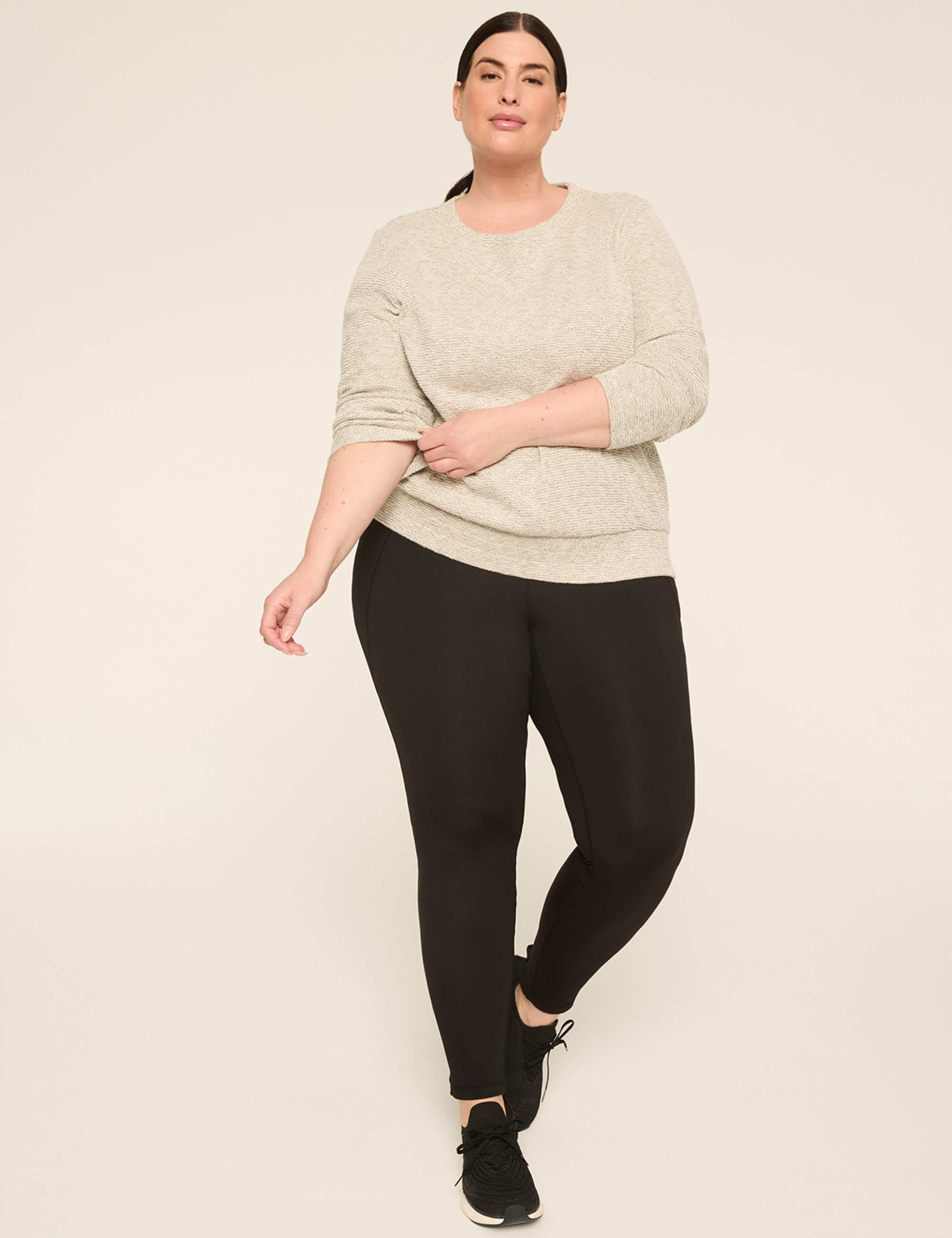 LIVI Textured Crew-Neck Sweatshirt