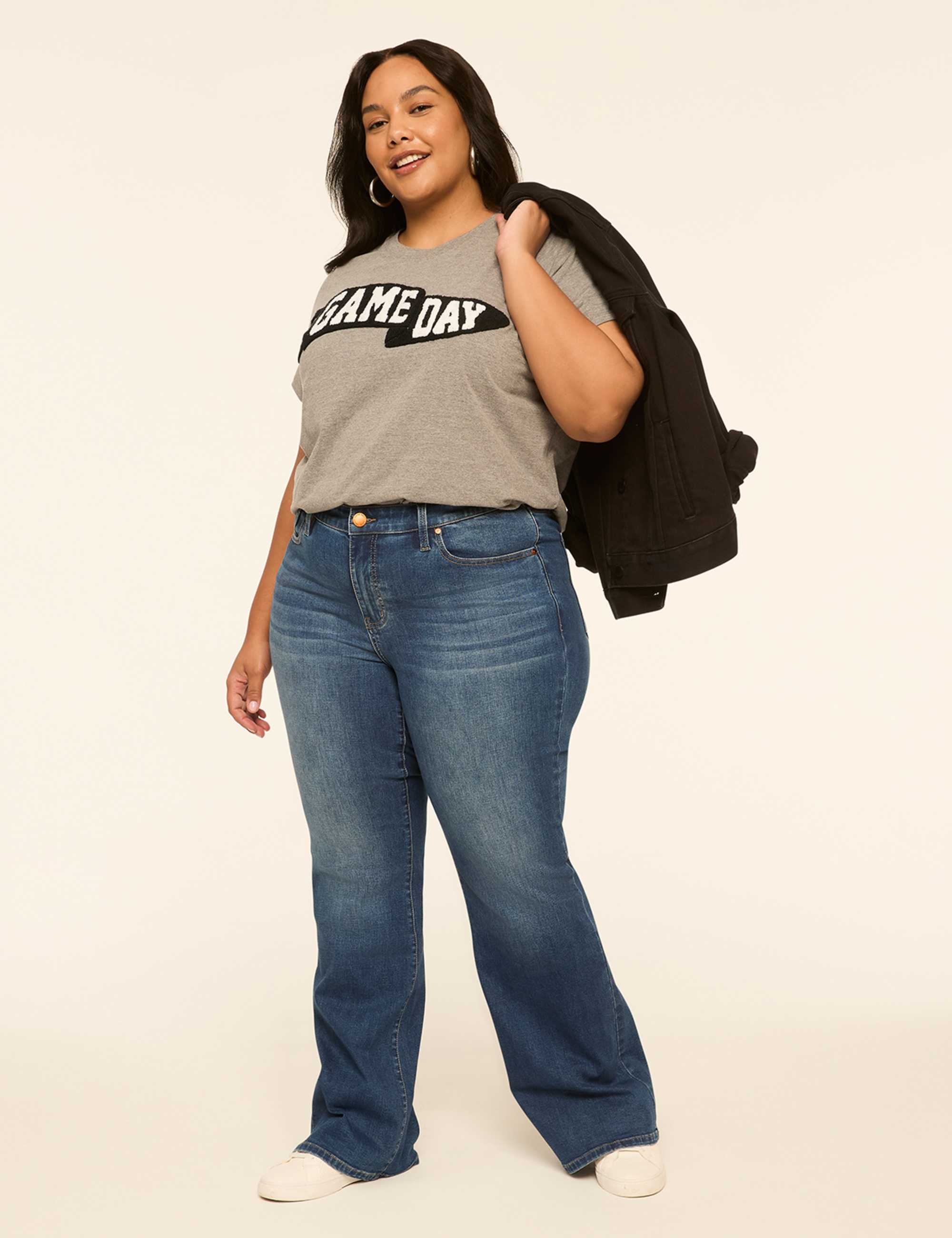 Textured Game Day Flag Graphic Tee