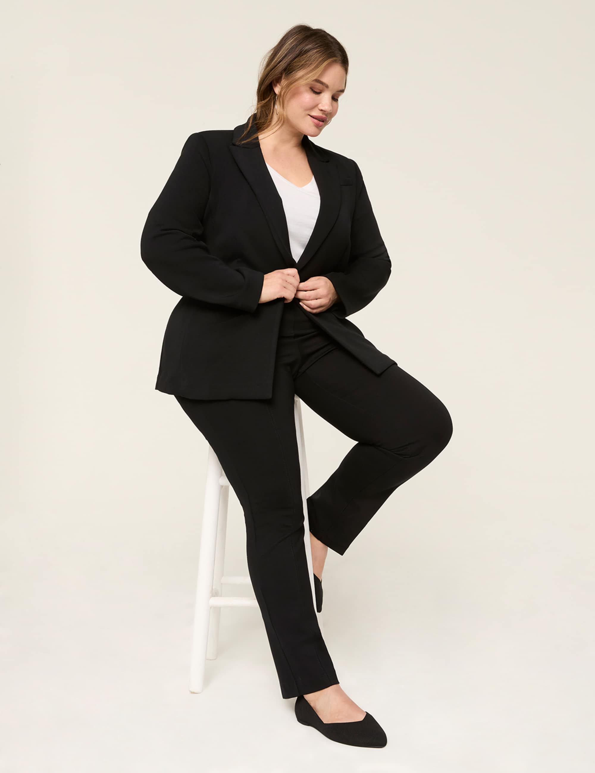 Ponte Pull-On High-Rise Straight Pant