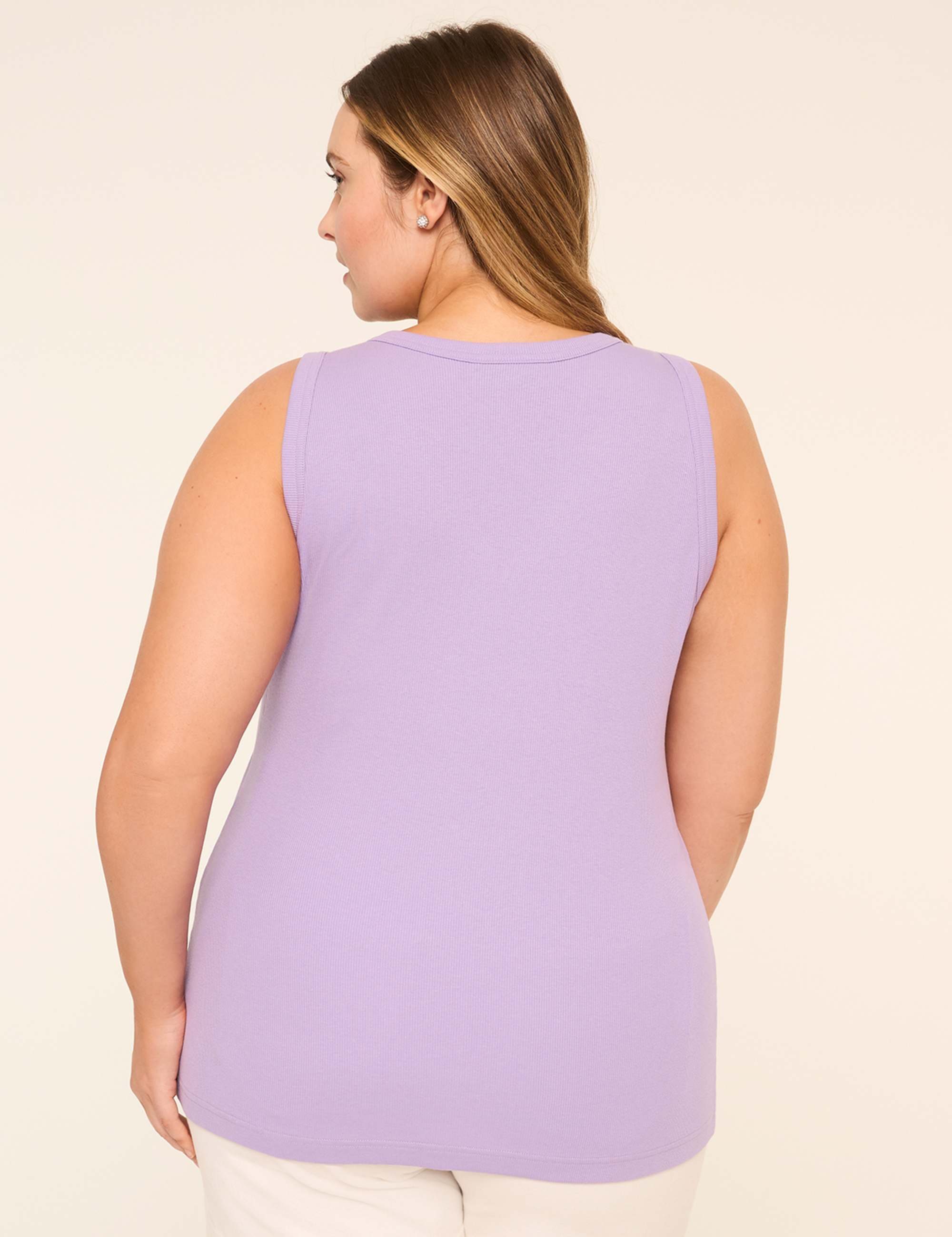 Deep V-Neck Rib Layering Tank