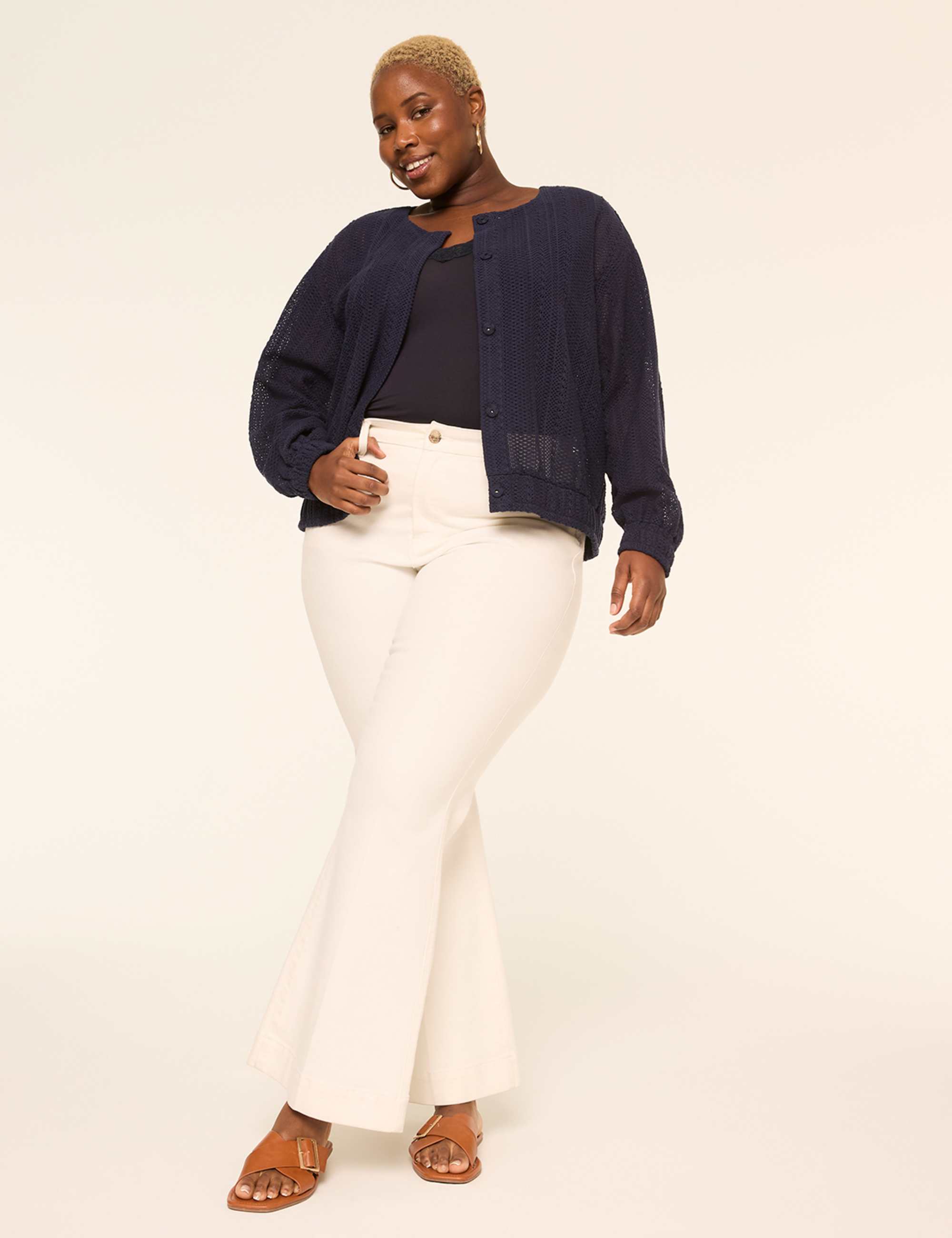 Eyelet Bomber Jacket