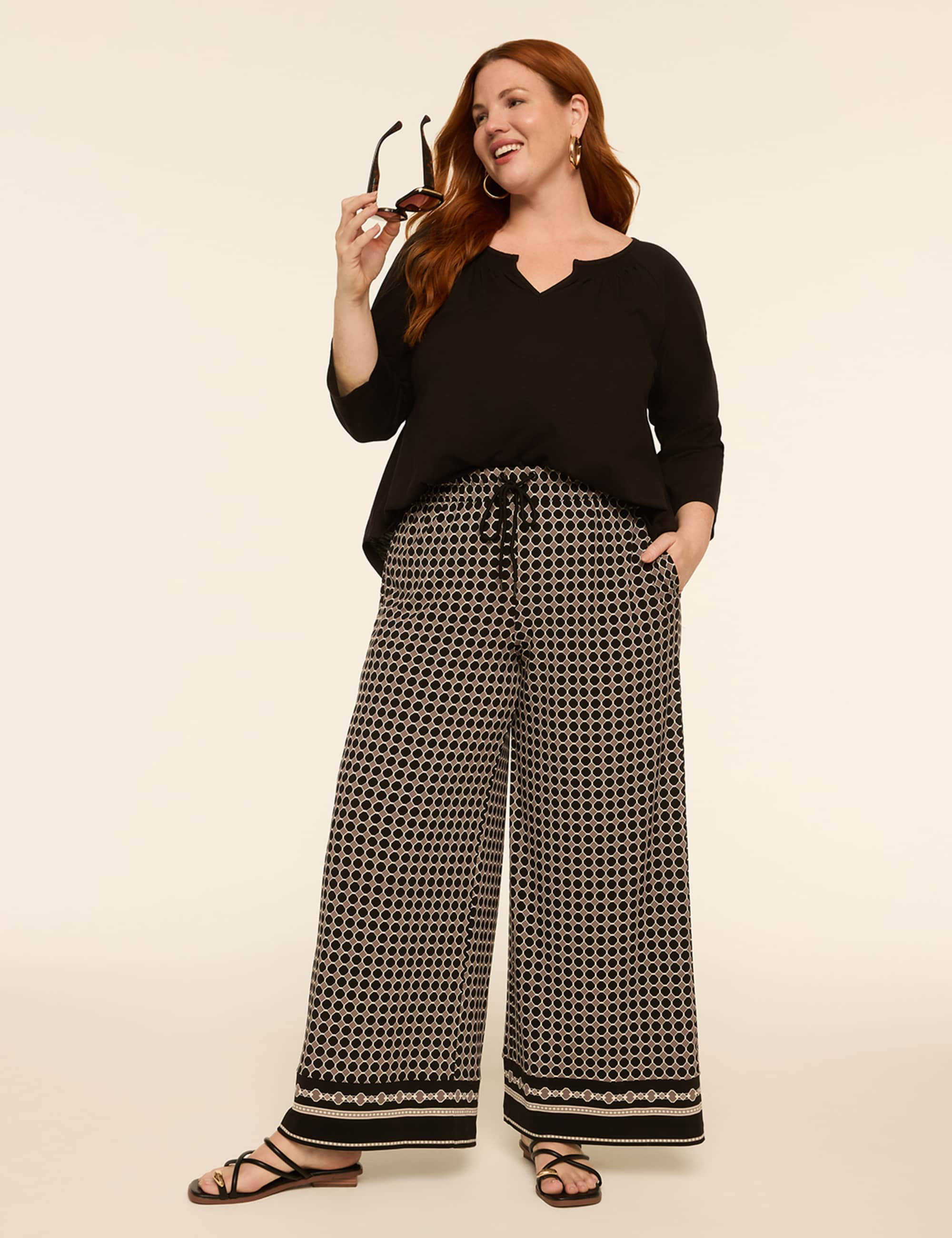 Matte Jersey Pull-On Wide Leg Pant
