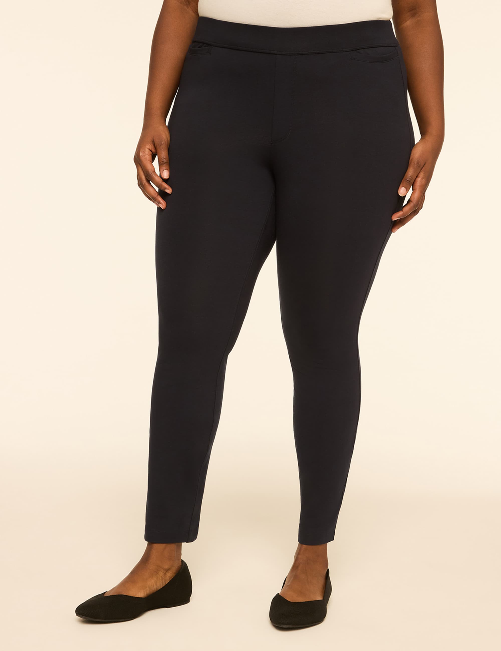 Knit Pull-On High-Rise Skinny Ankle Pant