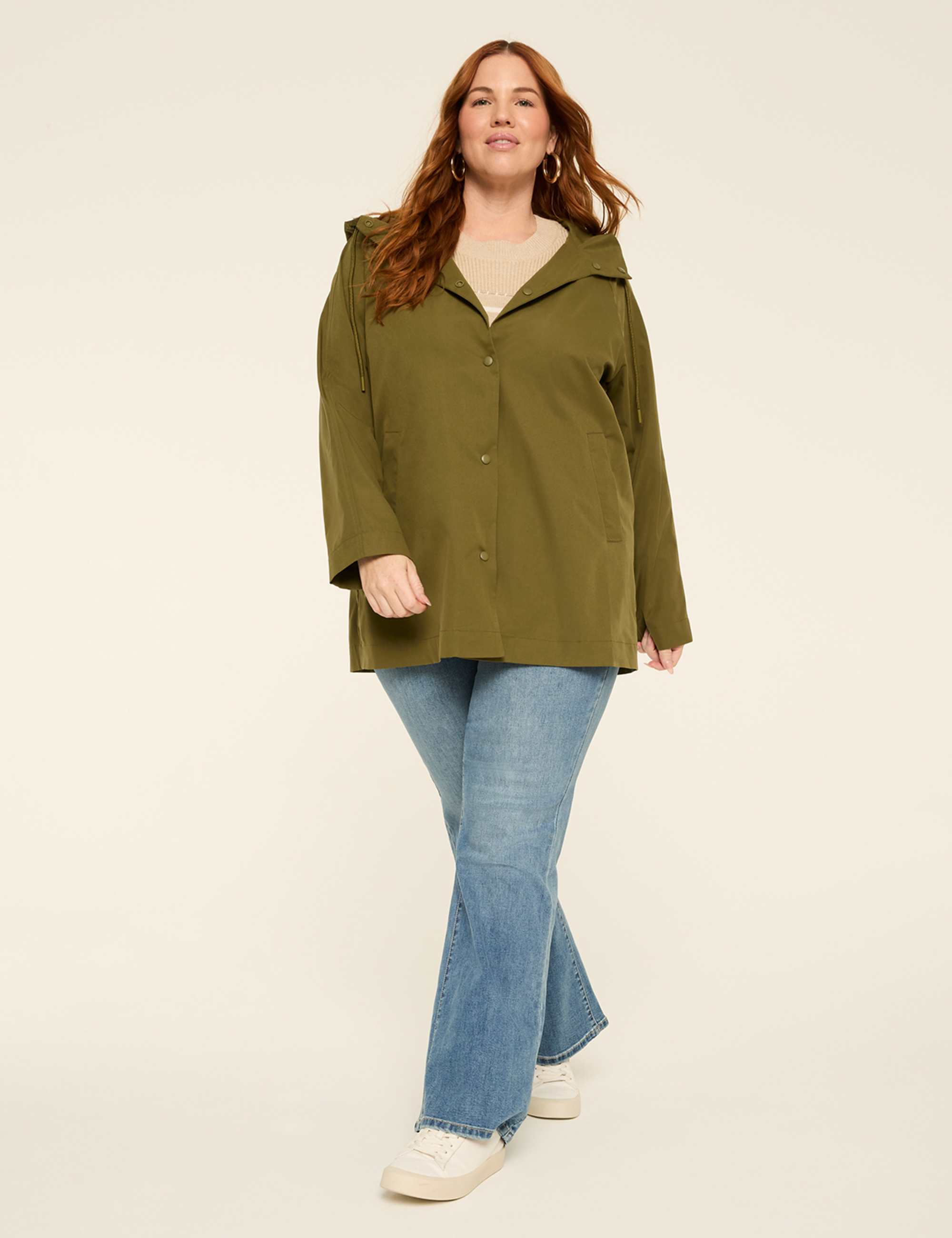 Snap-Front Hooded Jacket
