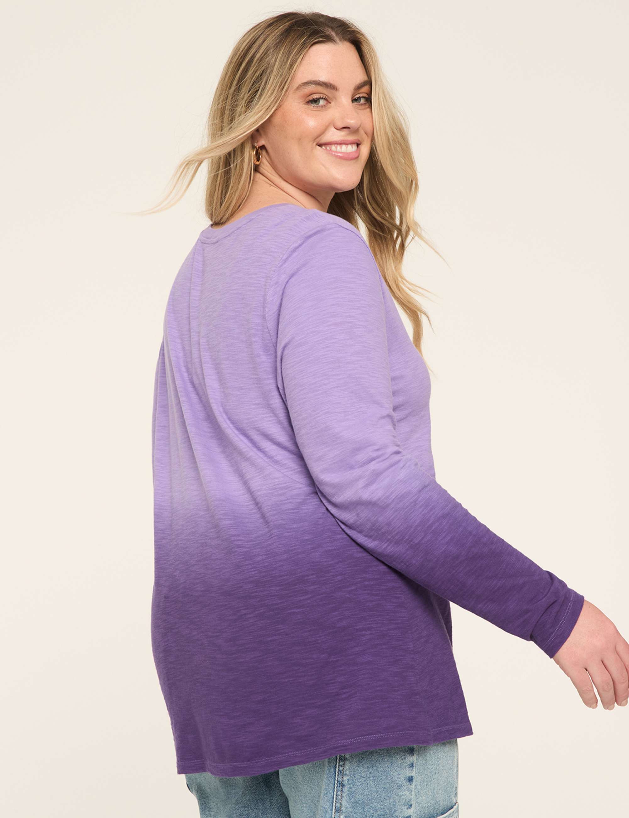 Long-Sleeve Crew-Neck Layering Tee
