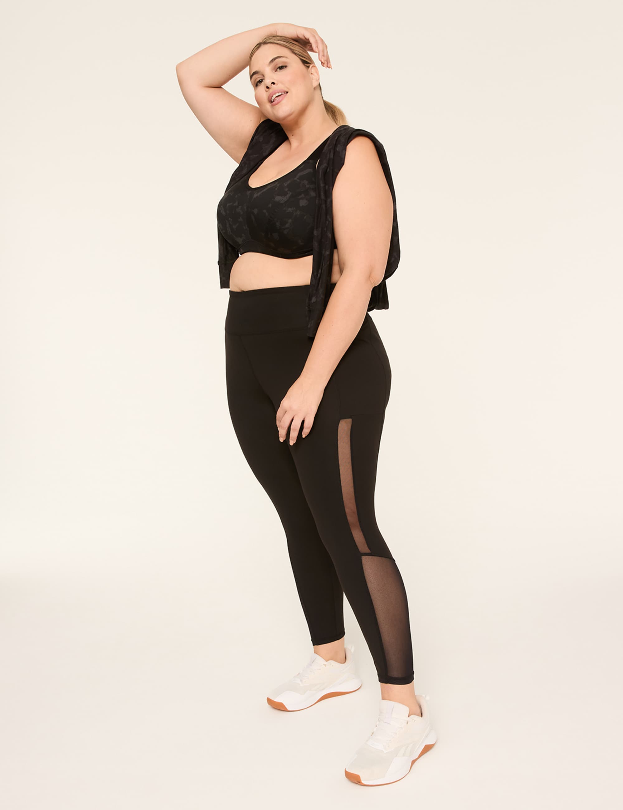 LIVI Soft High-Rise Mesh-Detail 7/8 Legging