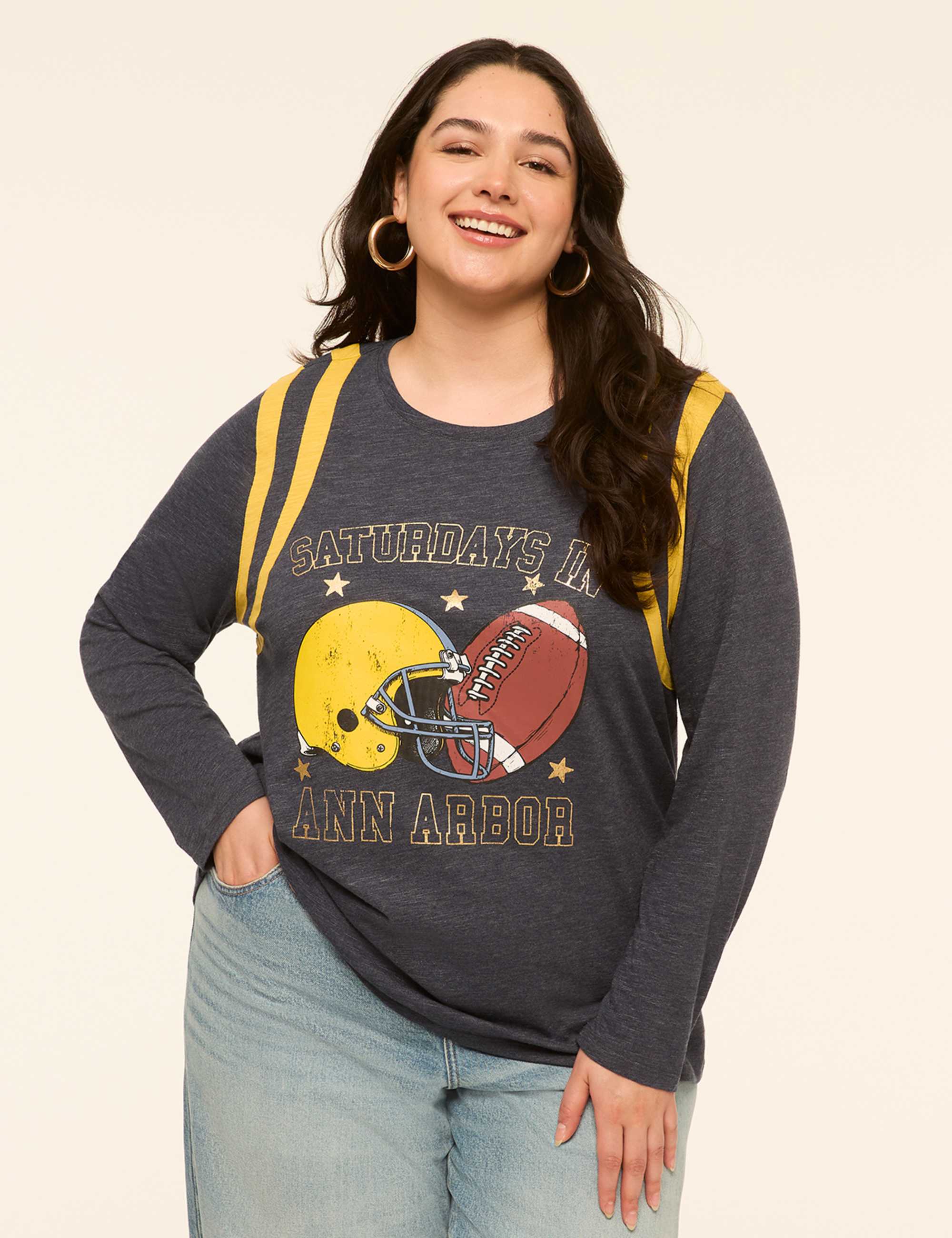 Saturdays In Ann Arbor Long-Sleeve Graphic Tee