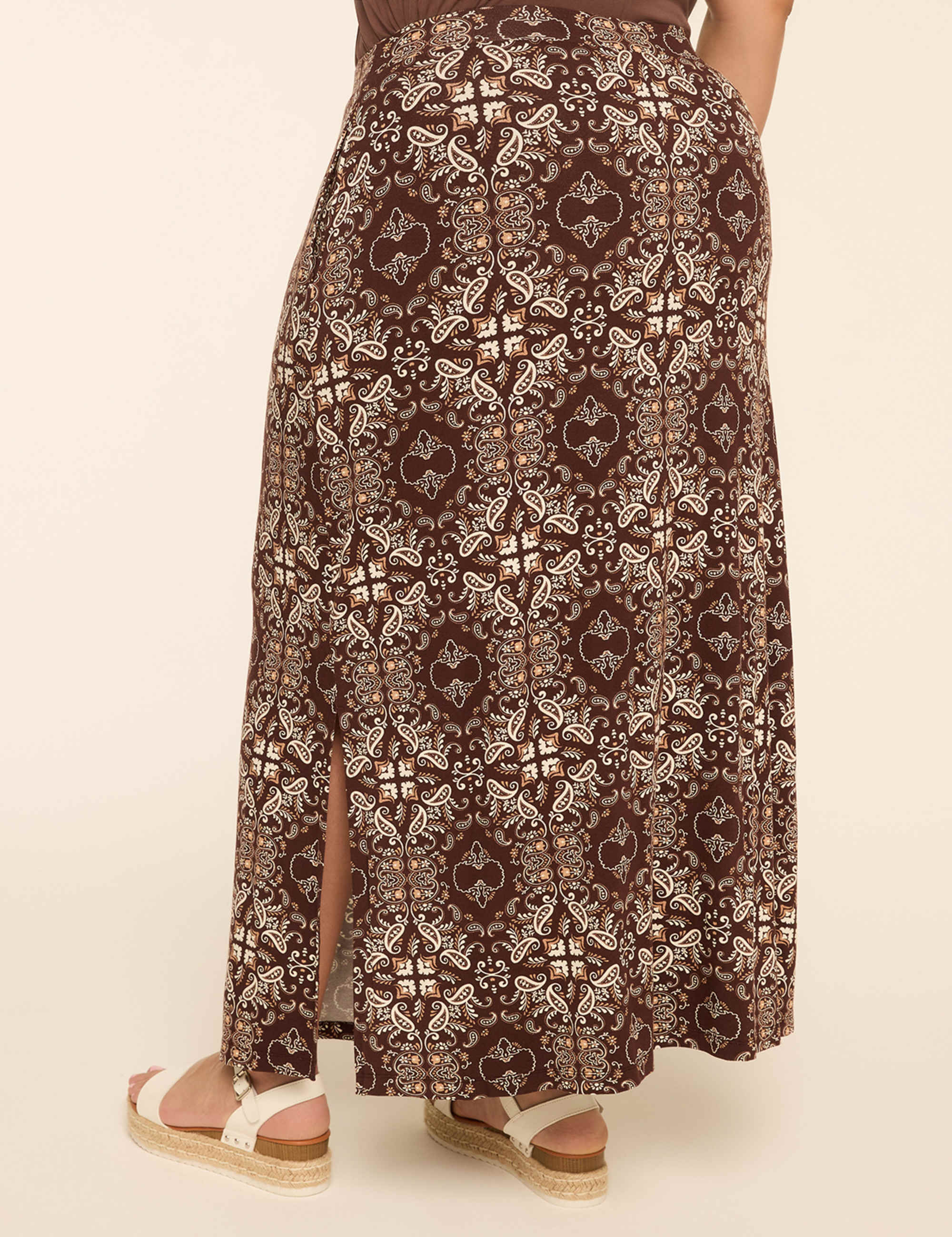 Pull-On Knit Maxi Skirt
