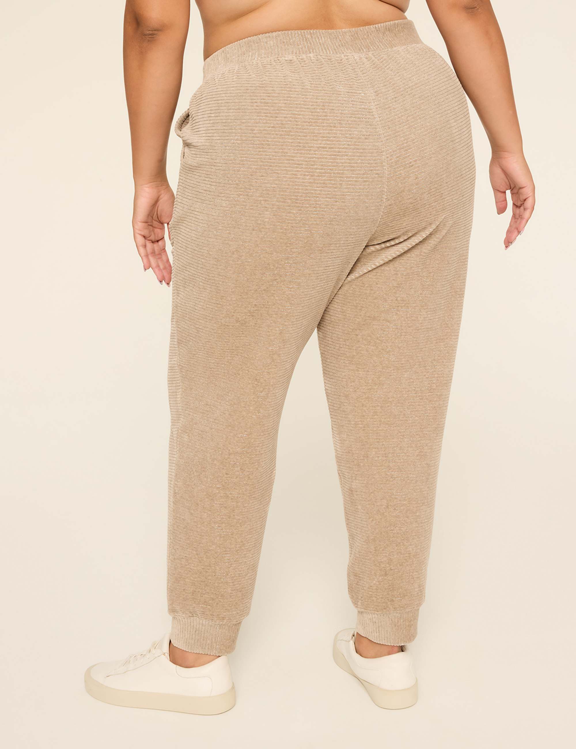 LIVI Metallic Stripe Velvet Jogger