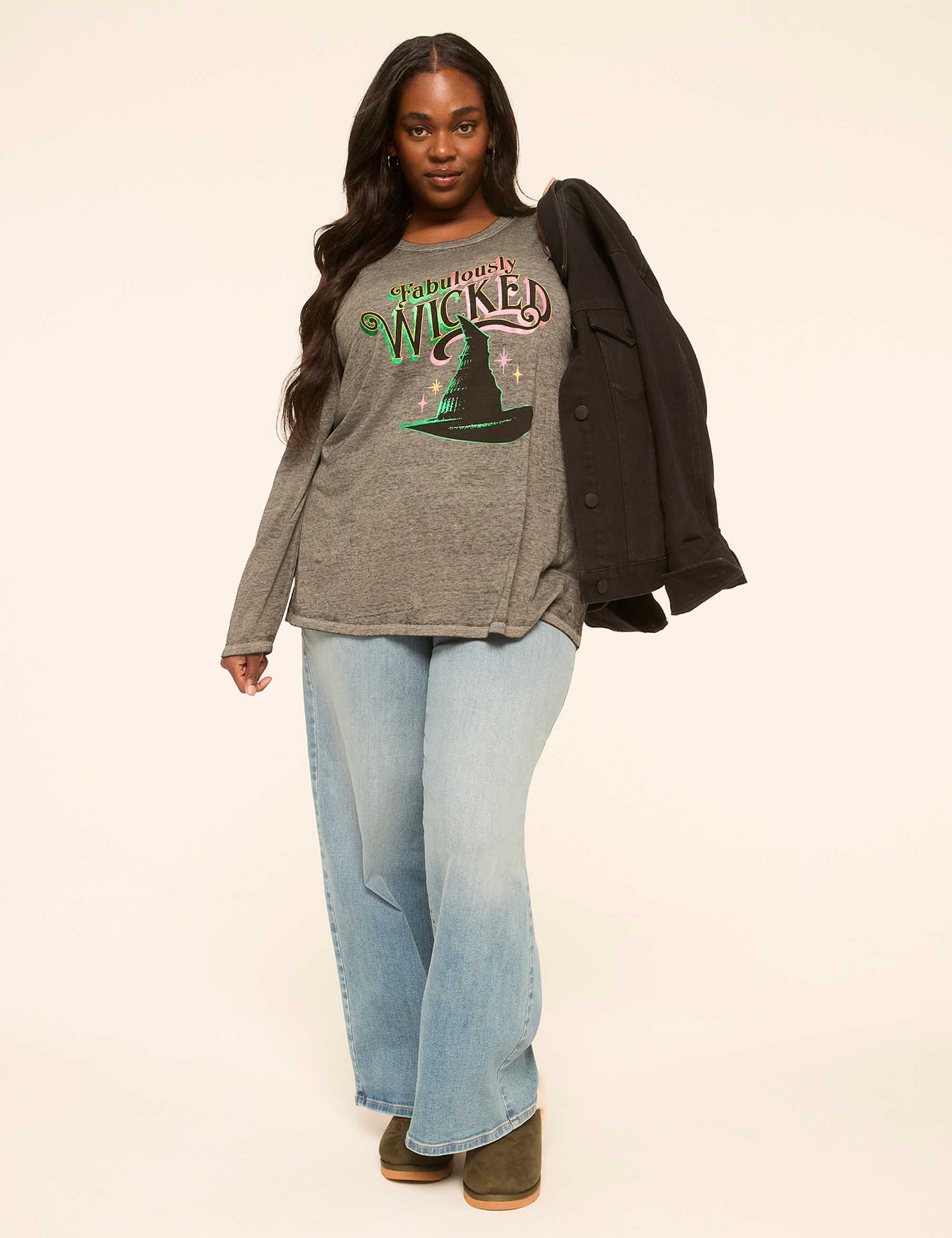 Foiled Fabulously Wicked Long-Sleeve Graphic Tee