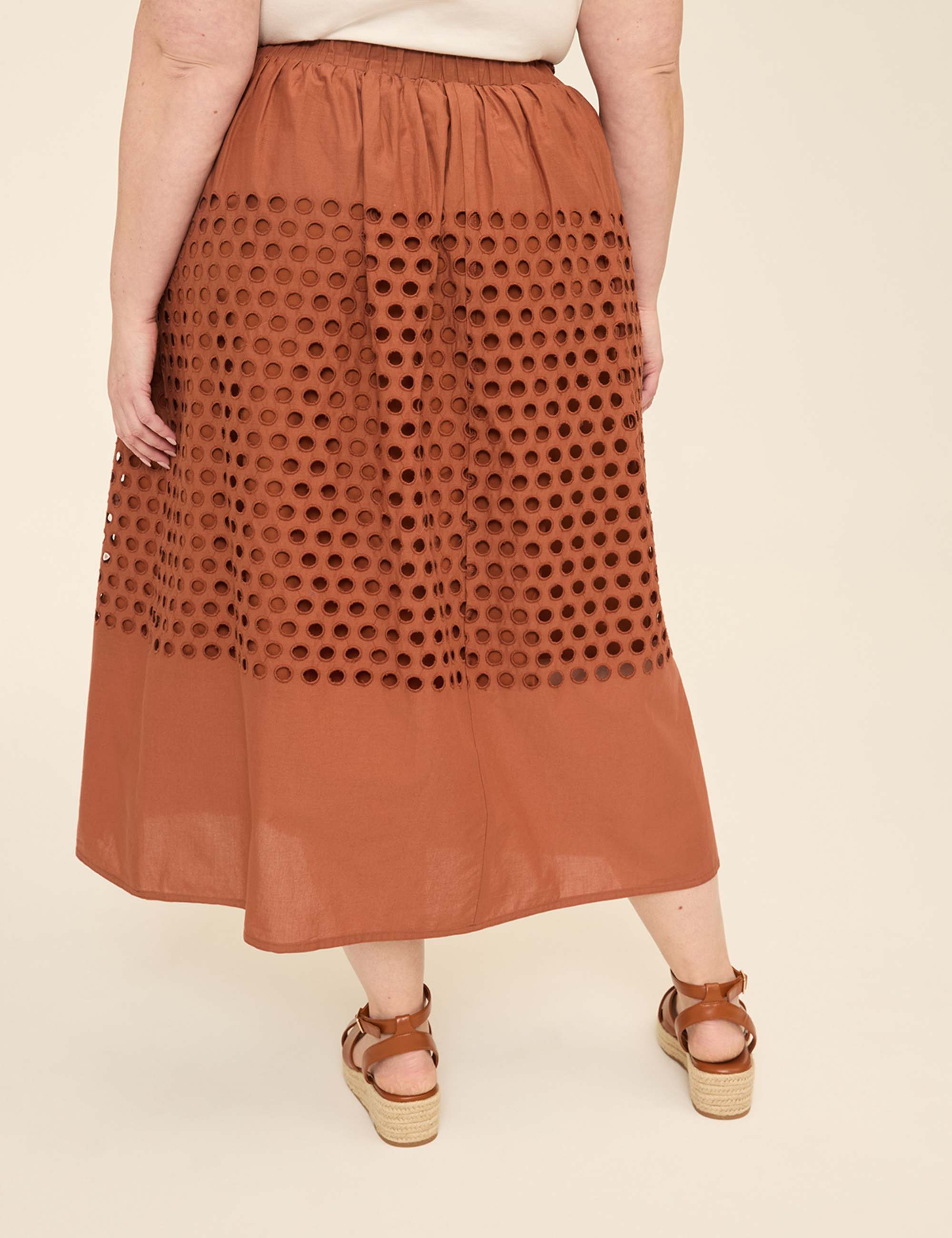 Eyelet Maxi Skirt