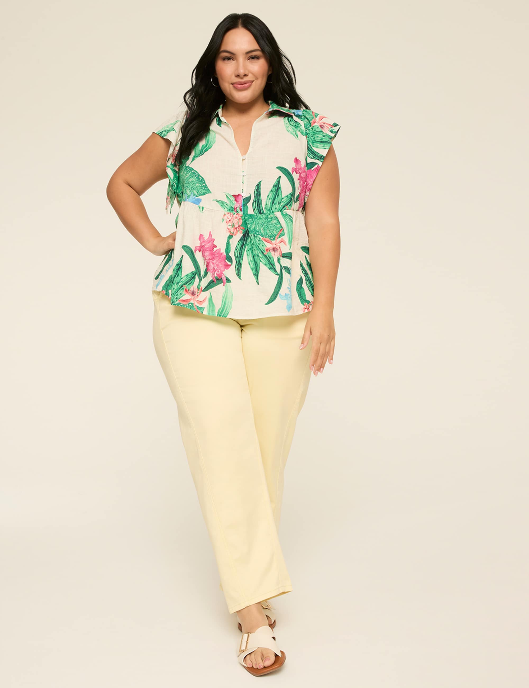 Pull-On Sateen Chino Ankle Pant