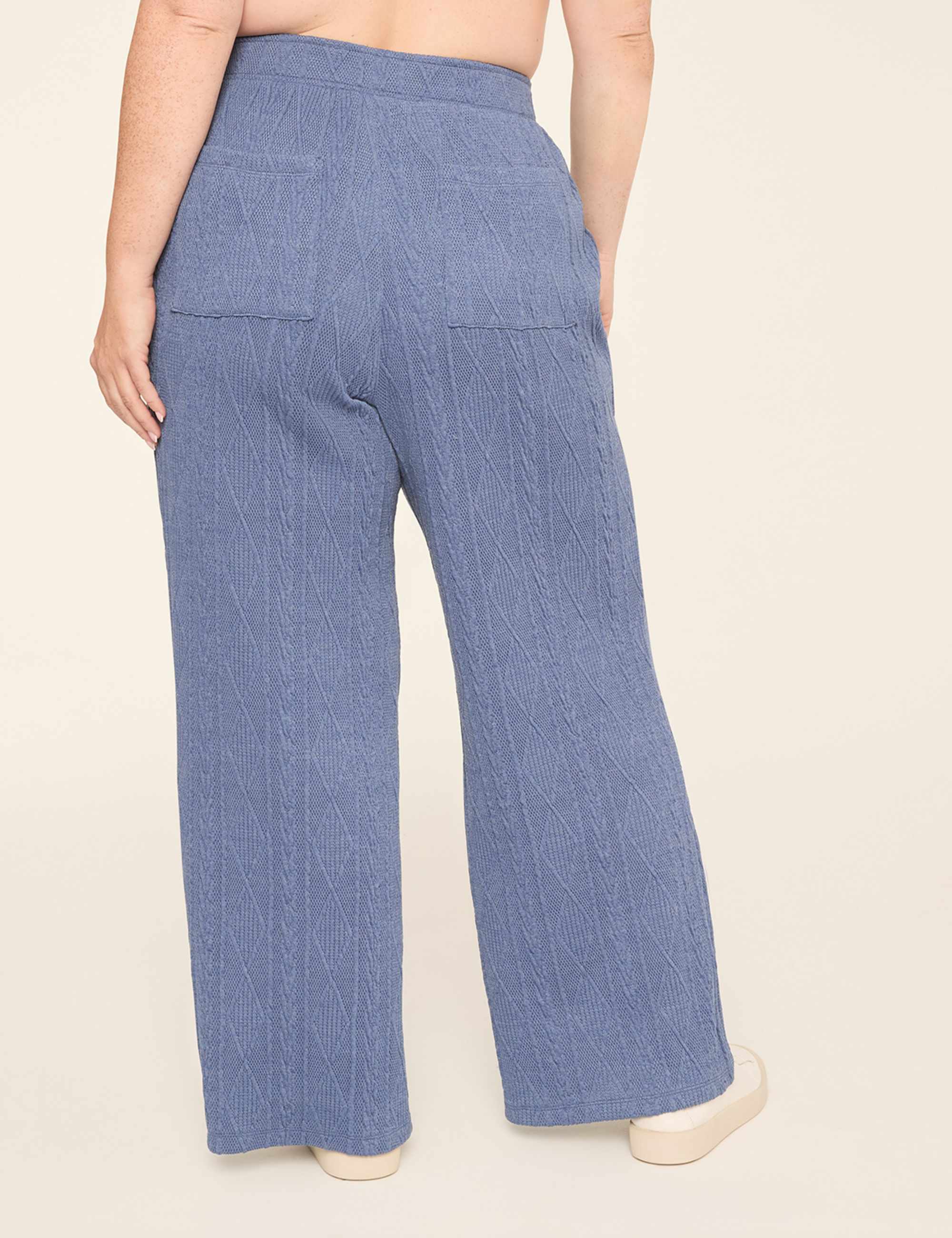 LIVI Textured Sweater Knit Straight Leg Pant