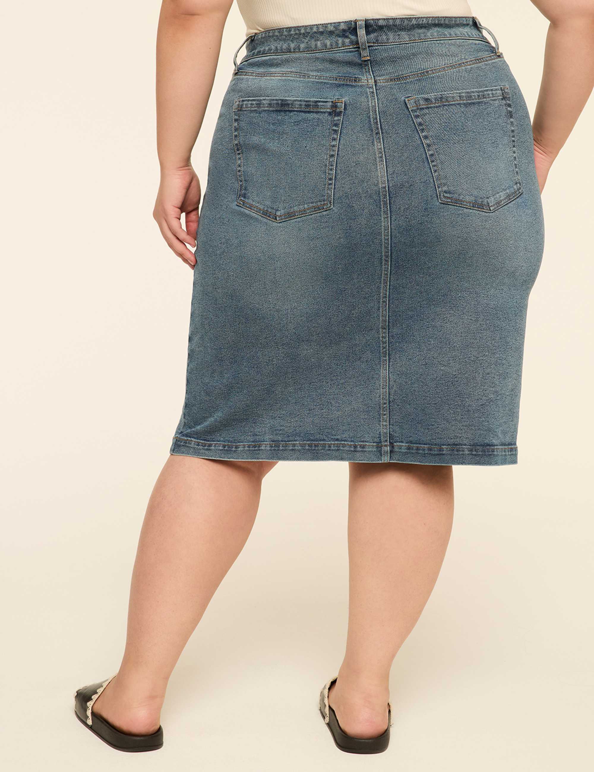 Denim Midi Skirt