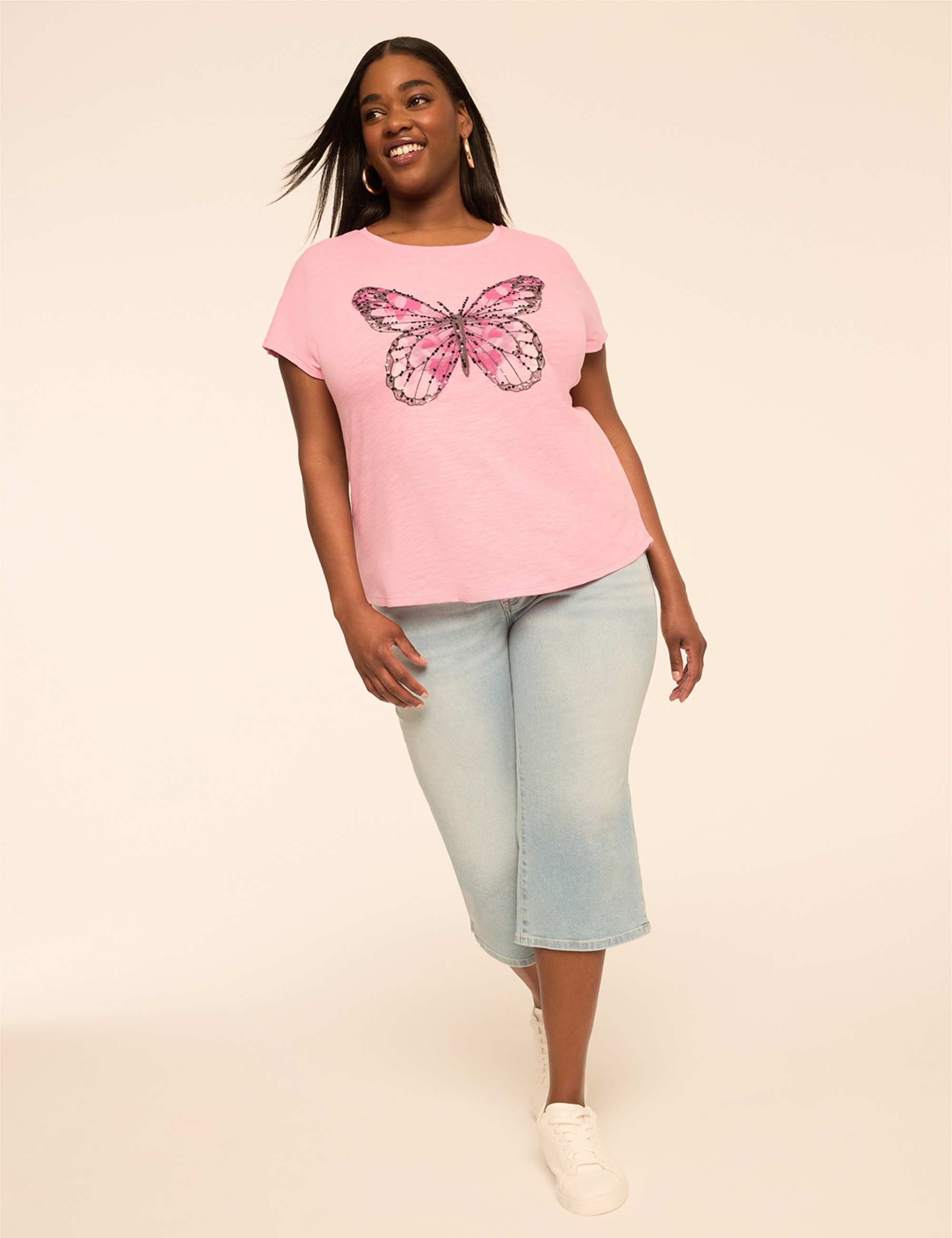 Sequin Butterfly Graphic Tee