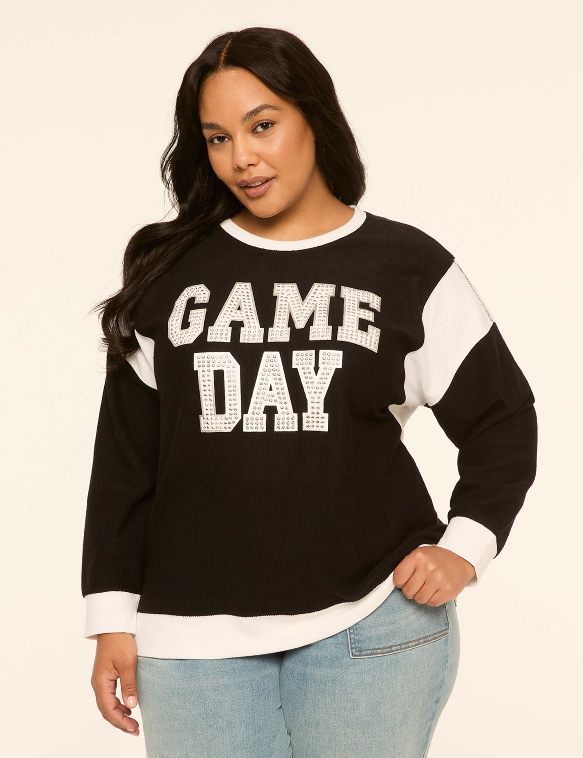 Rhinestone Game Day Graphic Sweatshirt