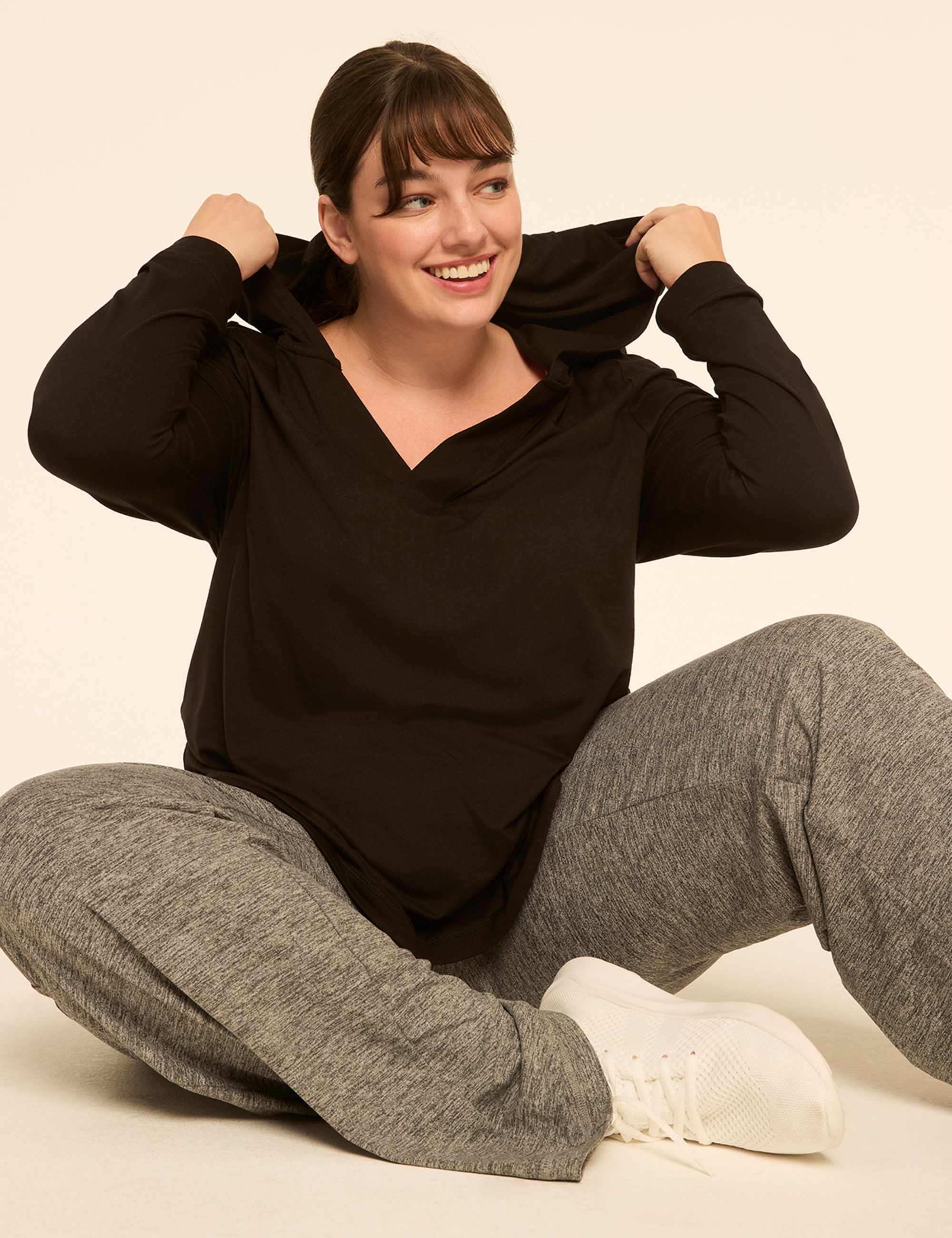 LIVI Soft Long-Sleeve V-Neck Hoodie