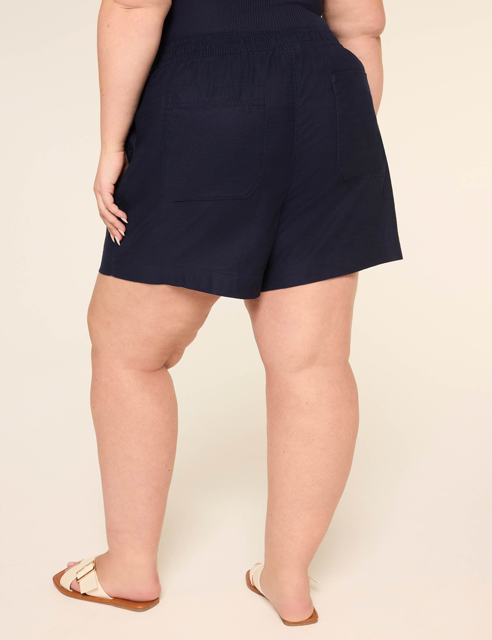 Slub Relaxed Pull-On 5-5" Short