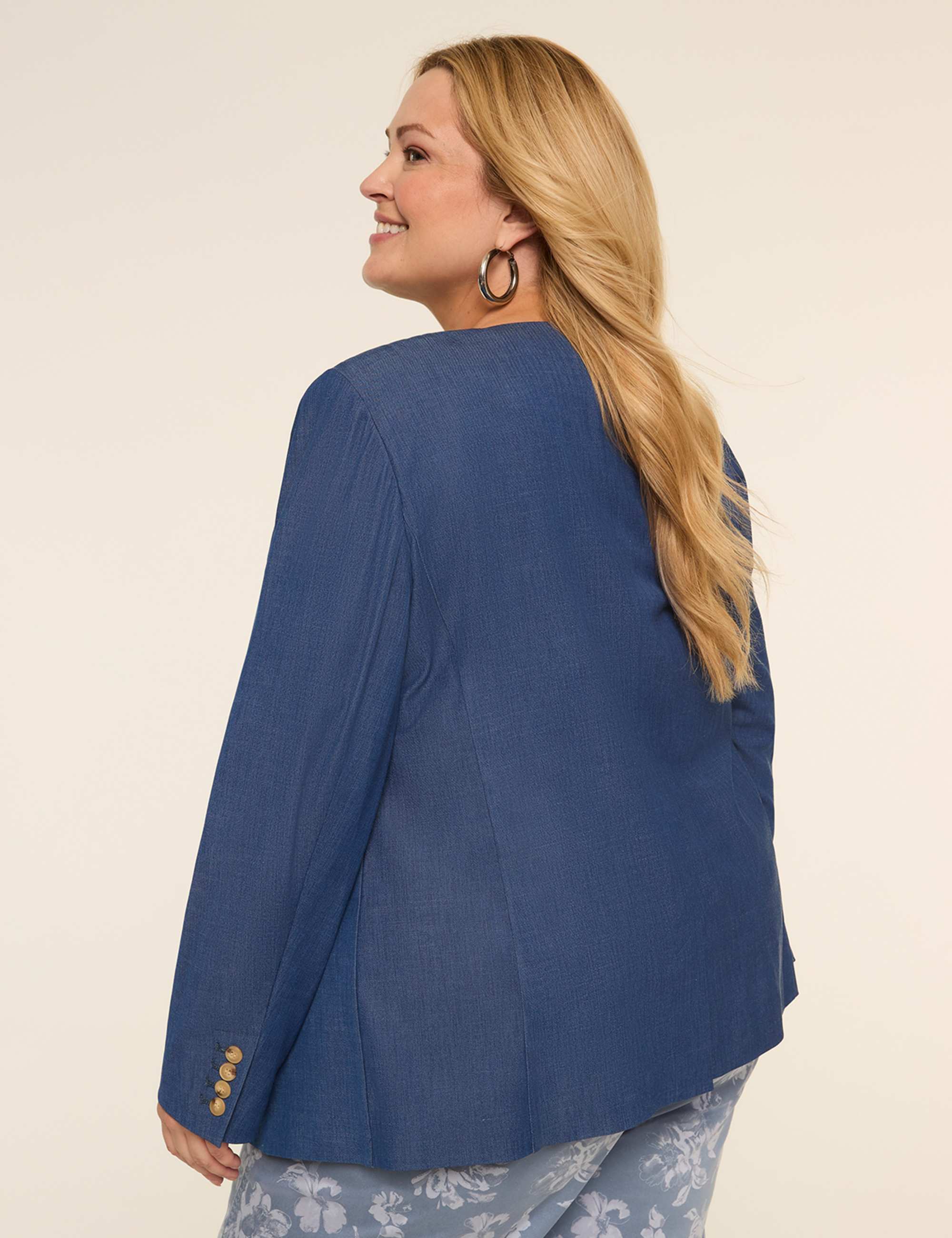 Perfect Drape Collarless Blazer