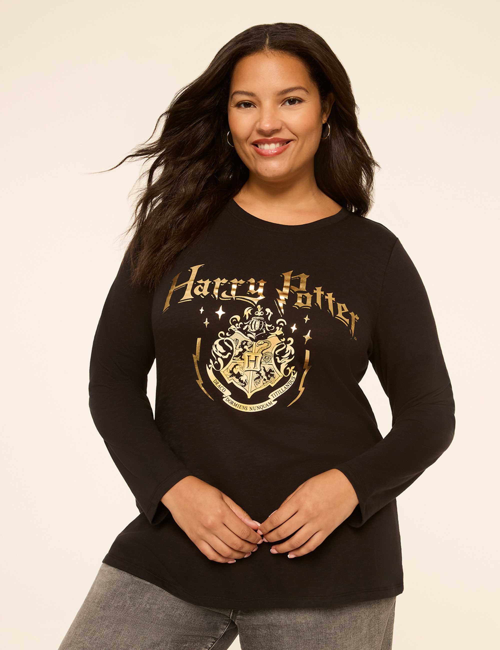 Foiled Harry Potter Long-Sleeve Graphic Tee