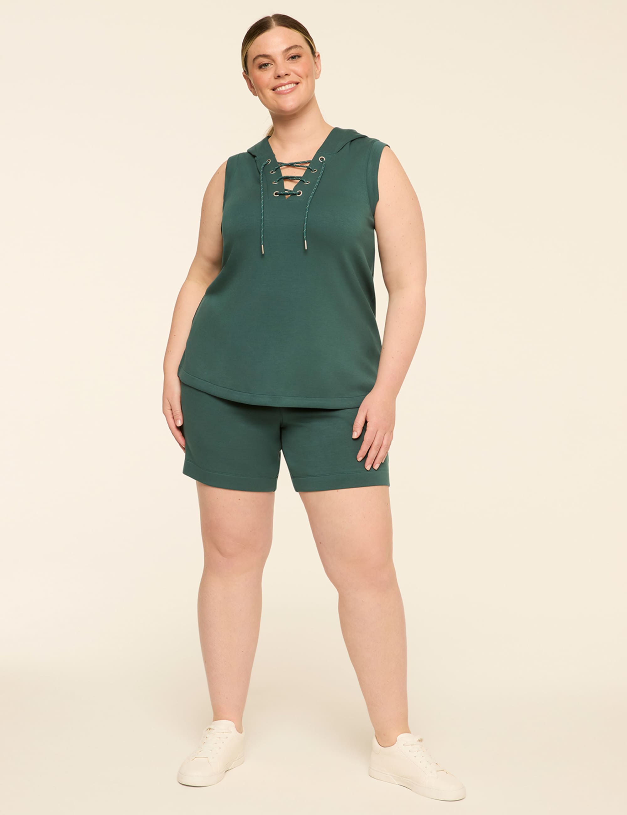 LIVI Journey Lace-Up Hooded Tank