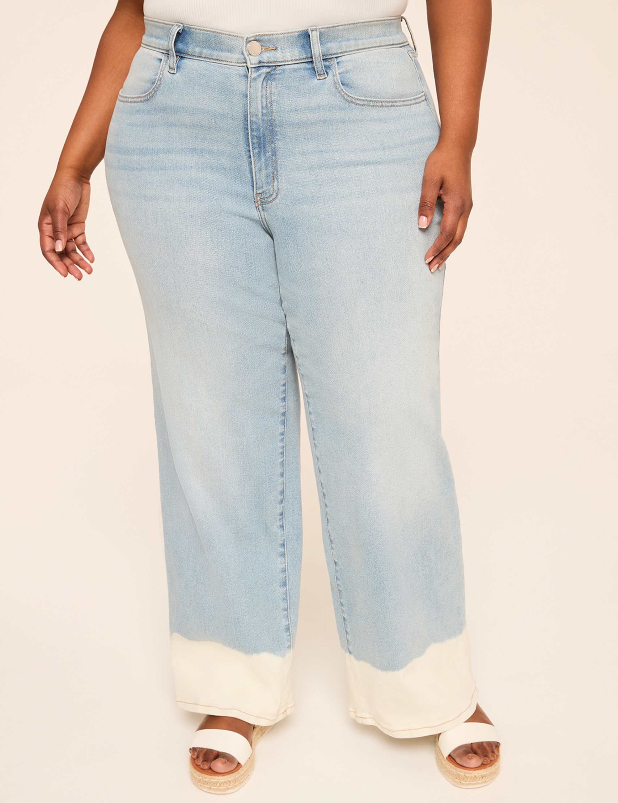 Dip-Dye Wide Leg Jean