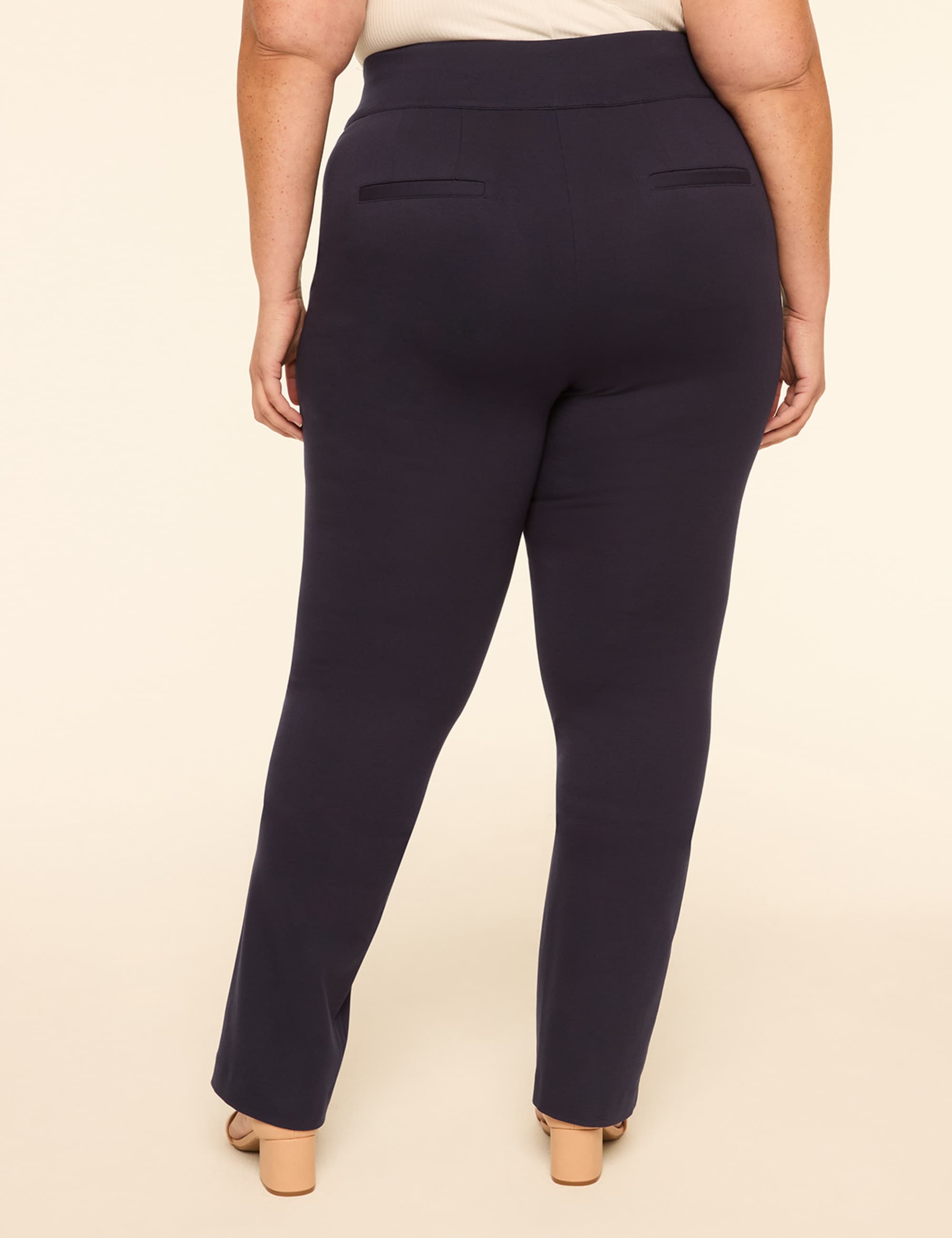 Ponte Pull-On High-Rise Straight Pant