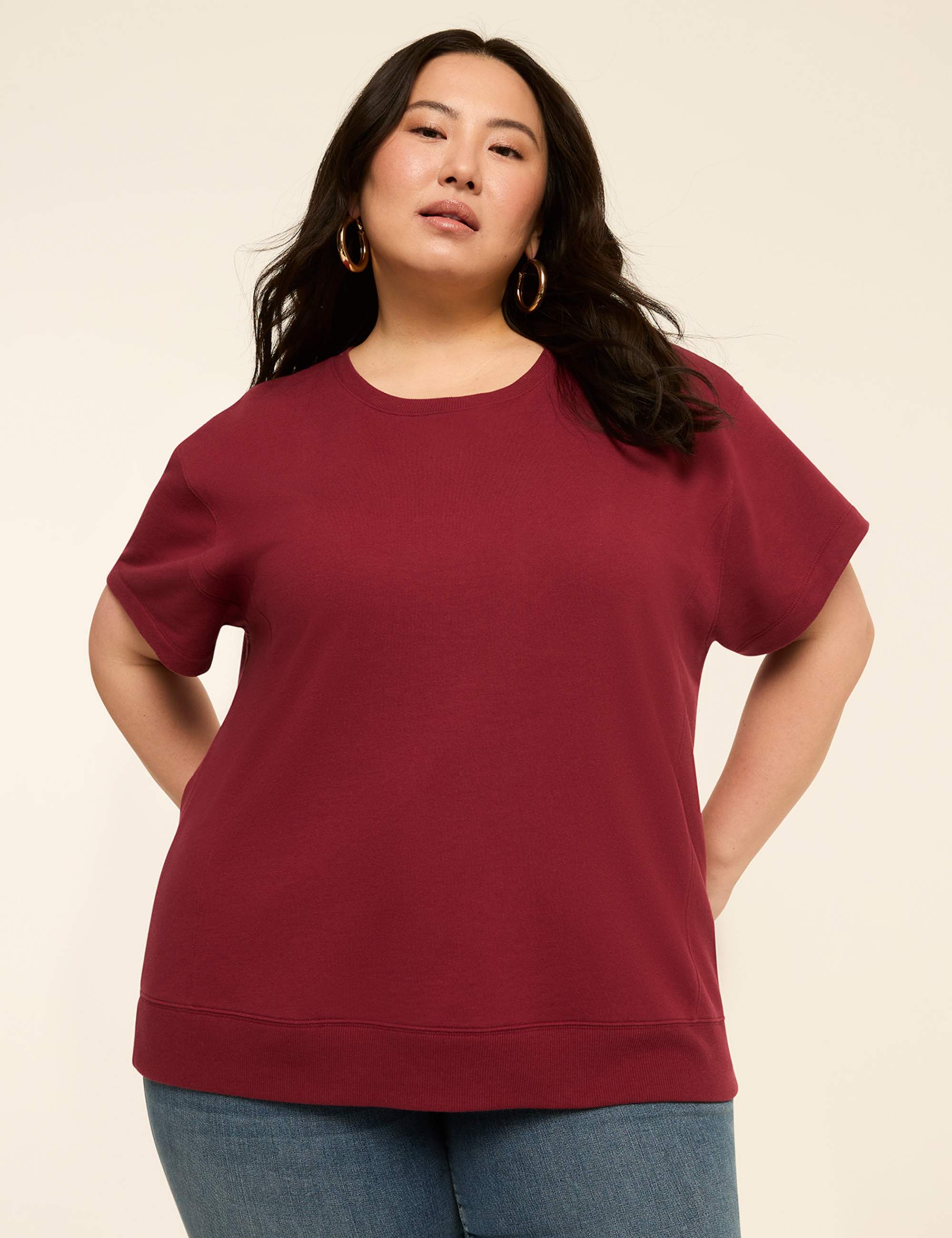 Short-Sleeve French Terry Sweatshirt