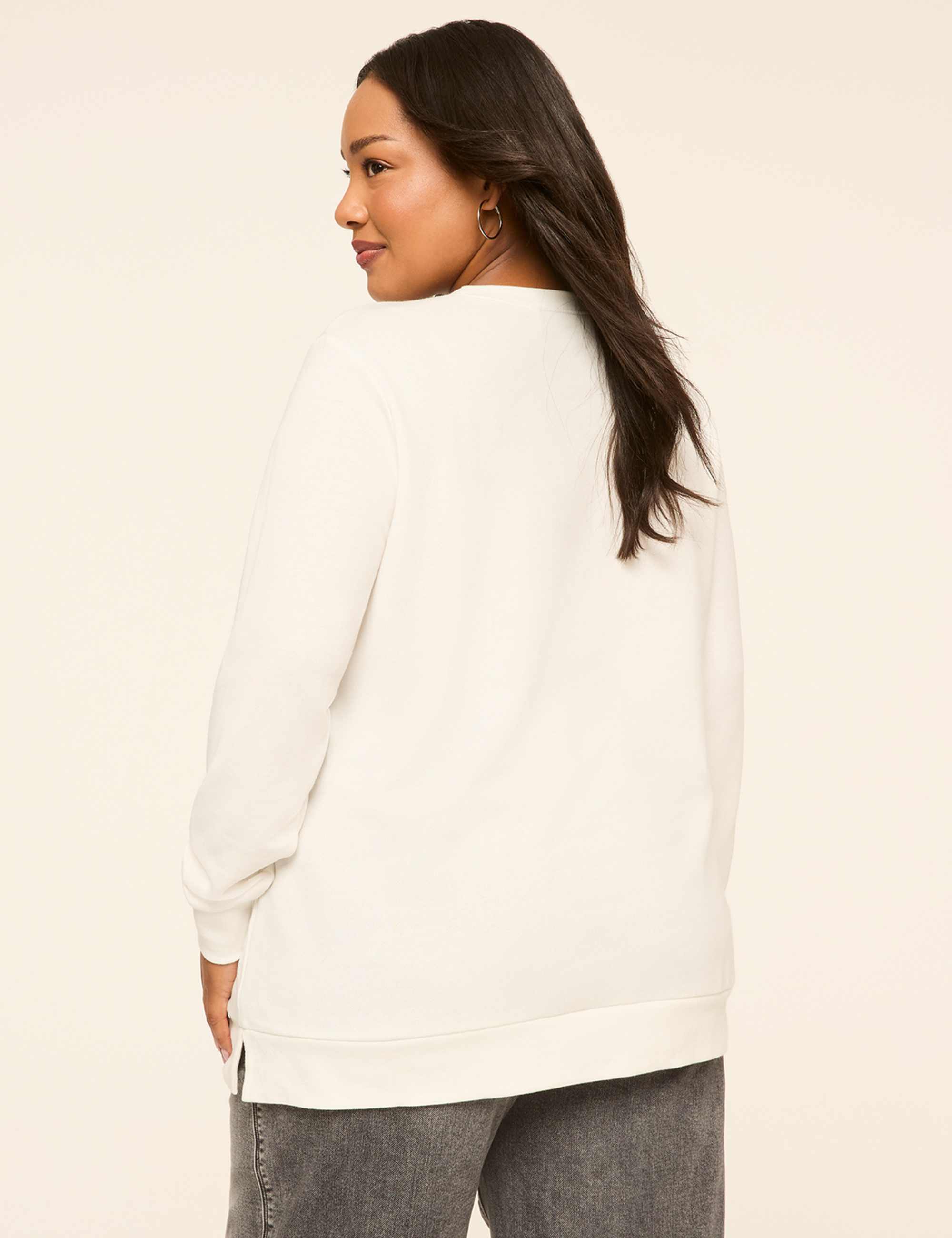 Sequin Bats Graphic Sweatshirt