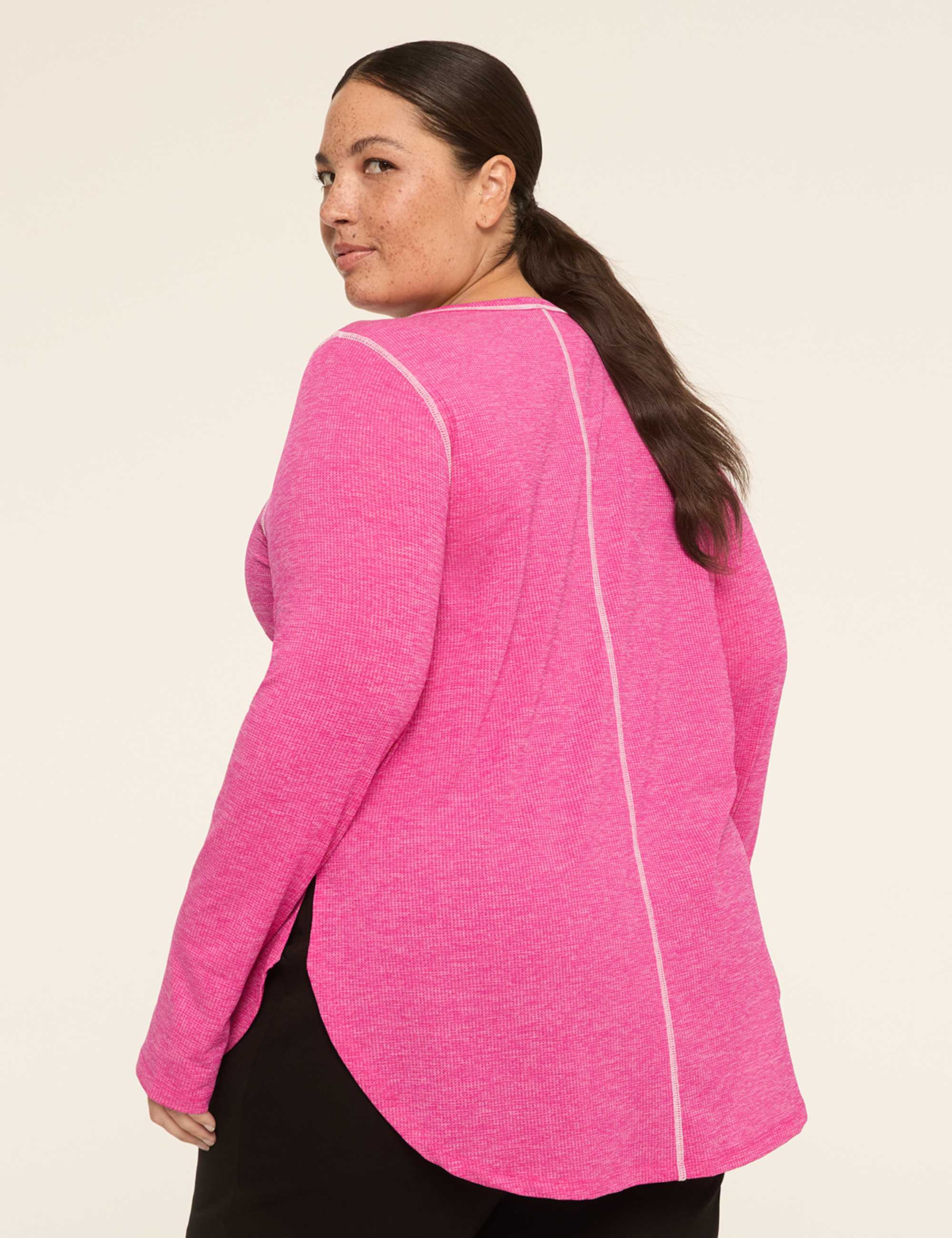 LIVI Wicking Perforated High-Low Hem Top