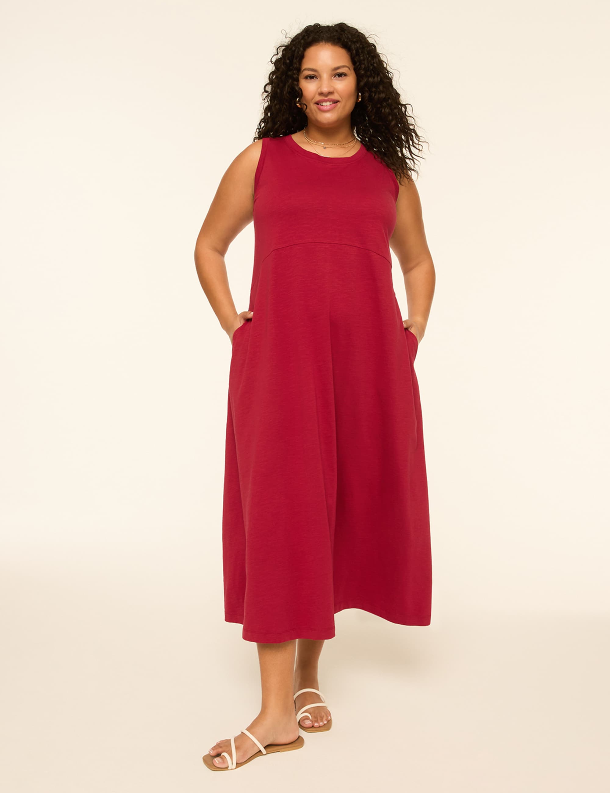 Sleeveless Easy Swing Dress