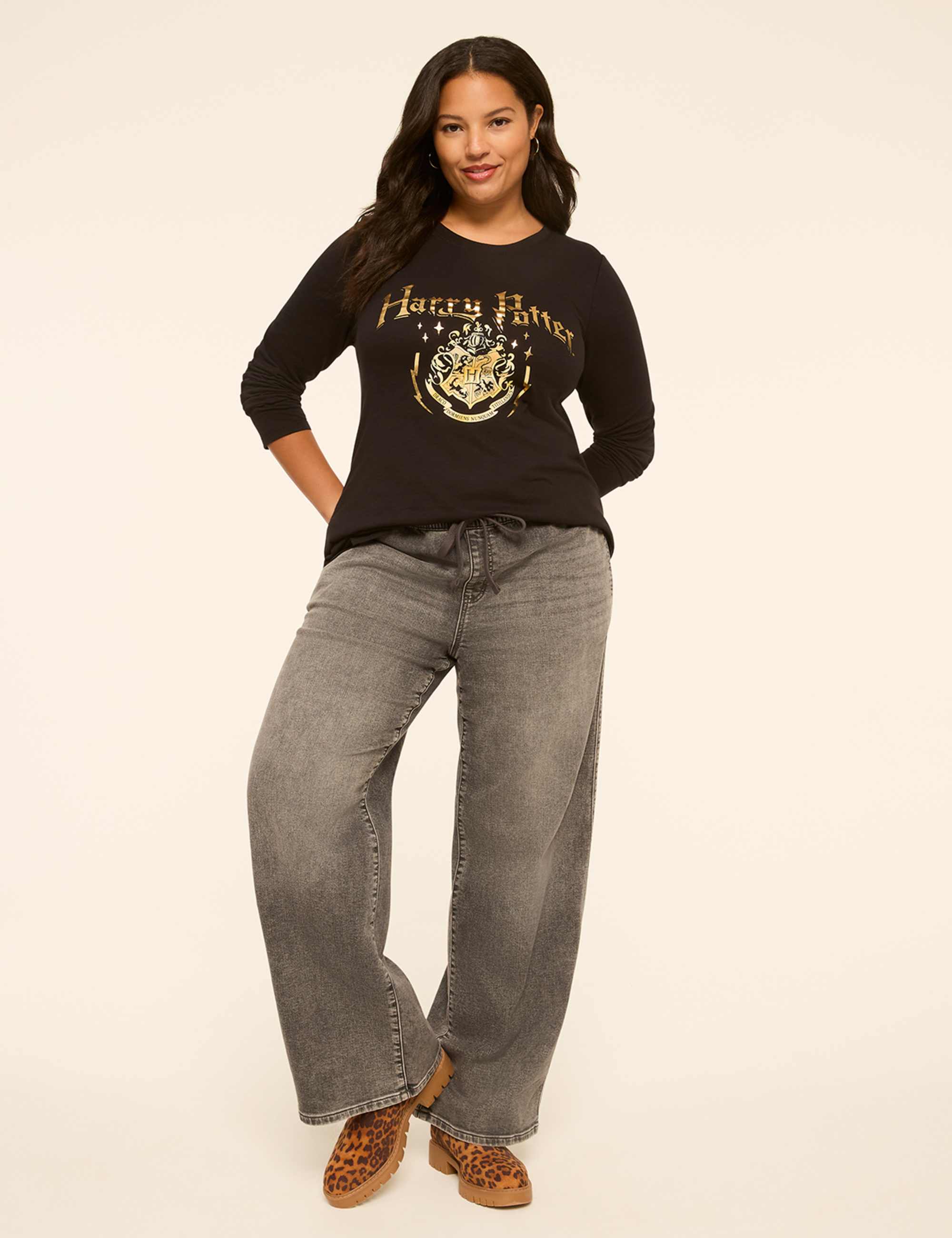 Foiled Harry Potter Long-Sleeve Graphic Tee