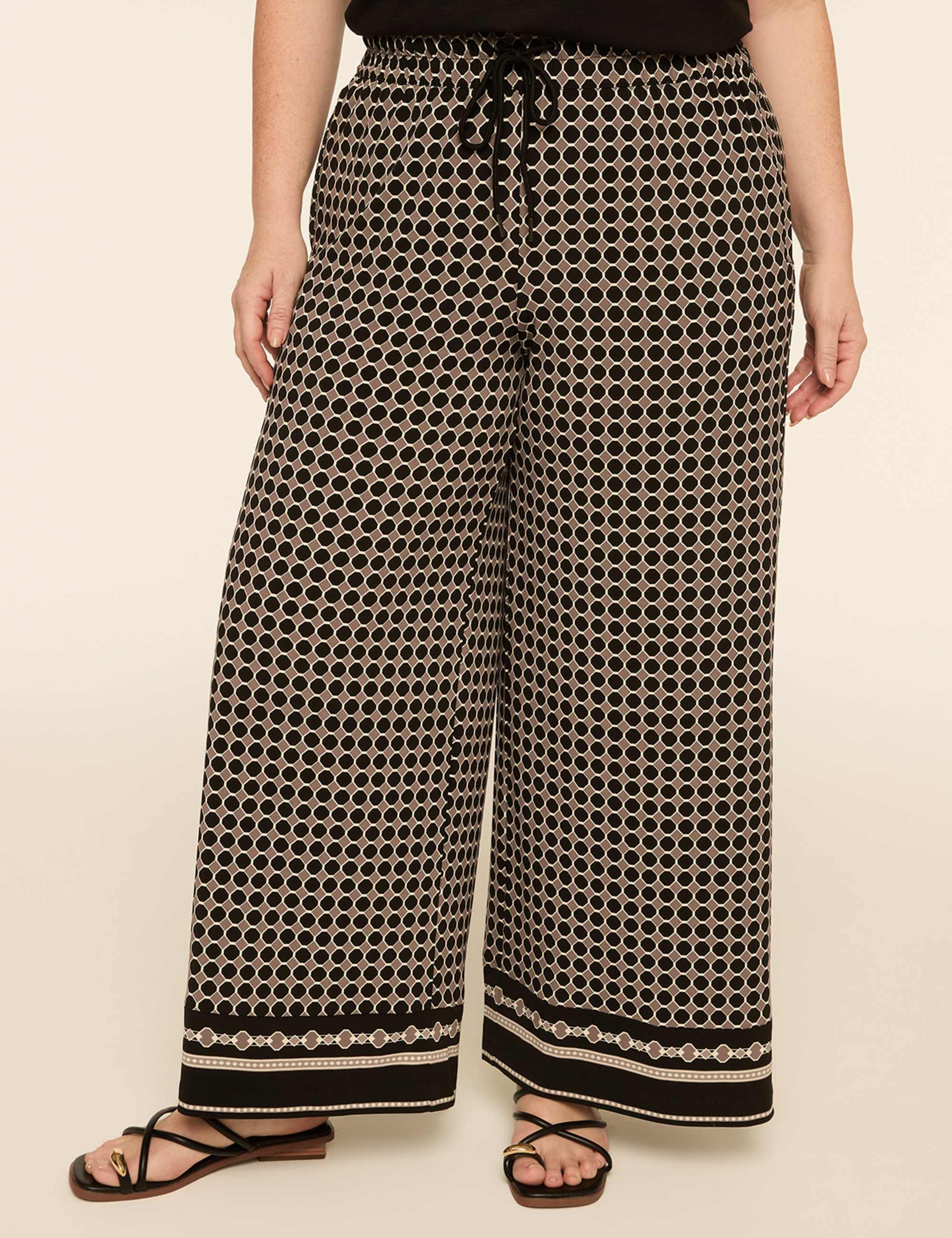 Matte Jersey Pull-On Wide Leg Pant