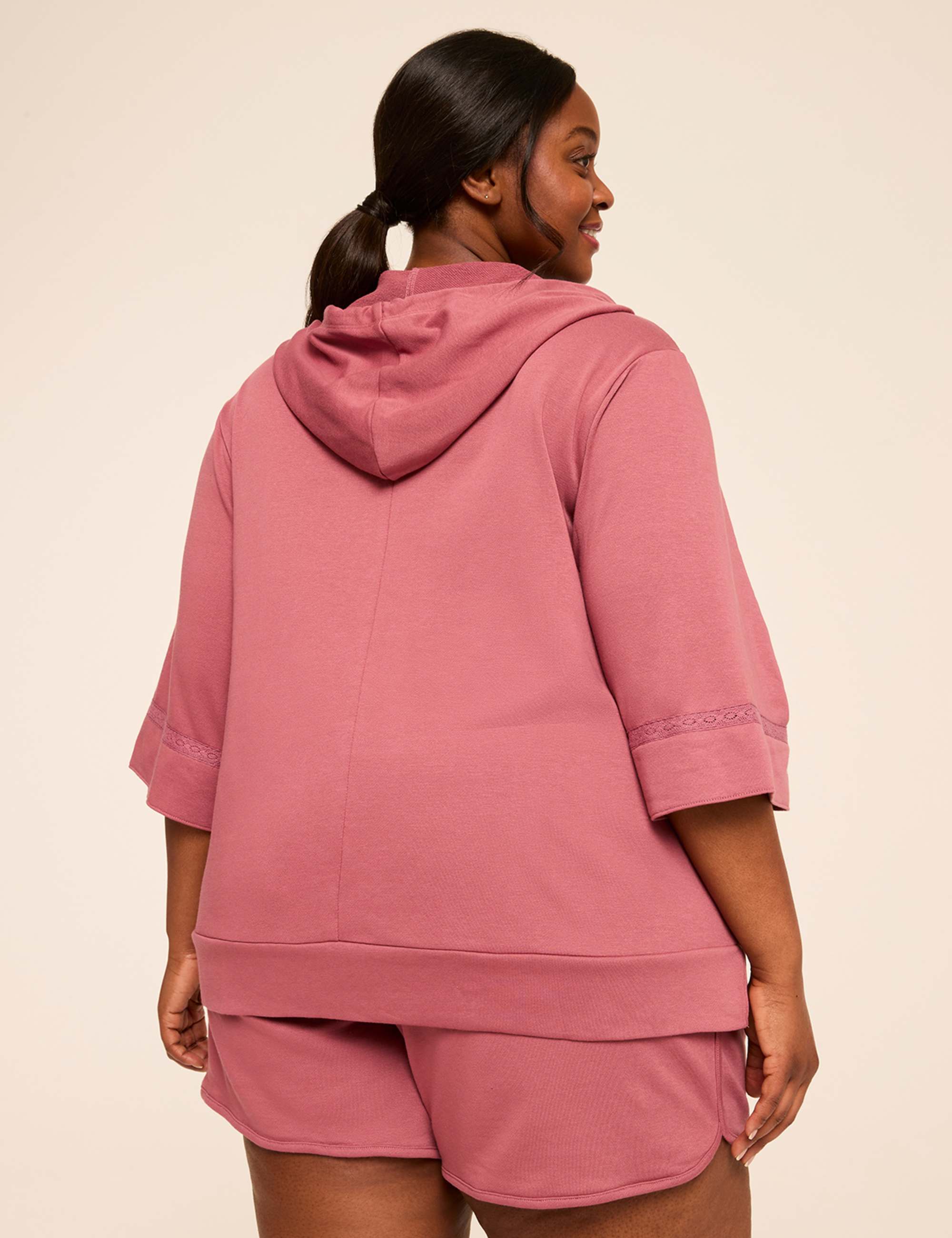 LIVI French Terry Crochet-Trim Hoodie